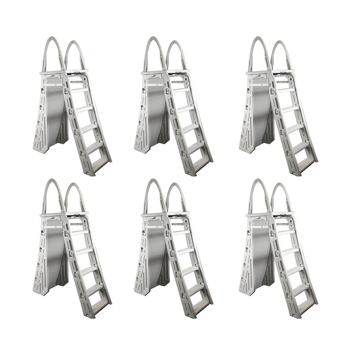 Confer Guard A-Frame Above Ground Swimming Pool Ladder for 48-56" Pools (6 Pack)