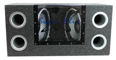 PYRAMID 12"1200W Car Audio Sub Box Subwoofer Bandpass Box Subs (2 Pack)