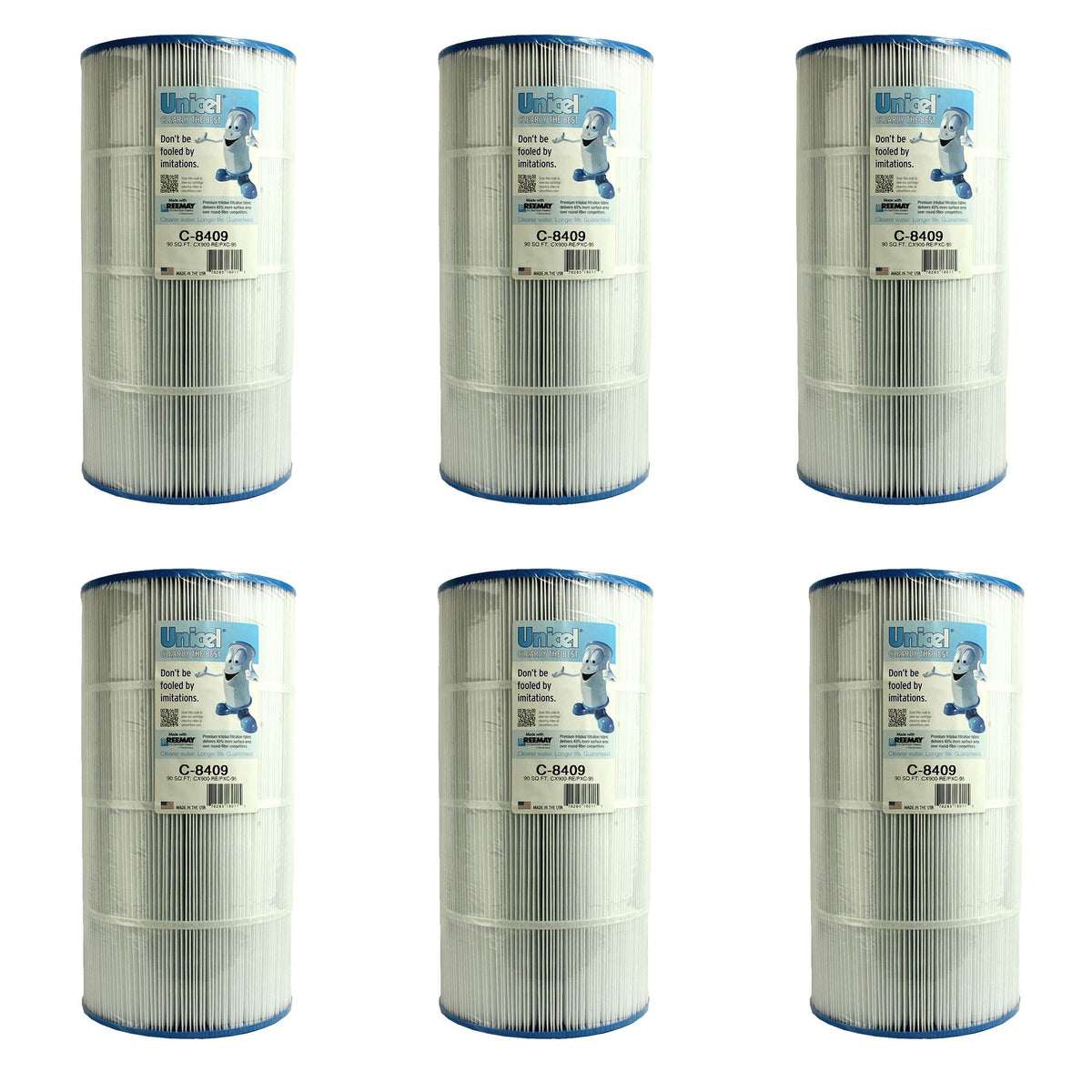 Unicel C-8409 CX900RE PXC-95 Sta-Rite Hayward Replacement Filter C8409 (6 Pack)