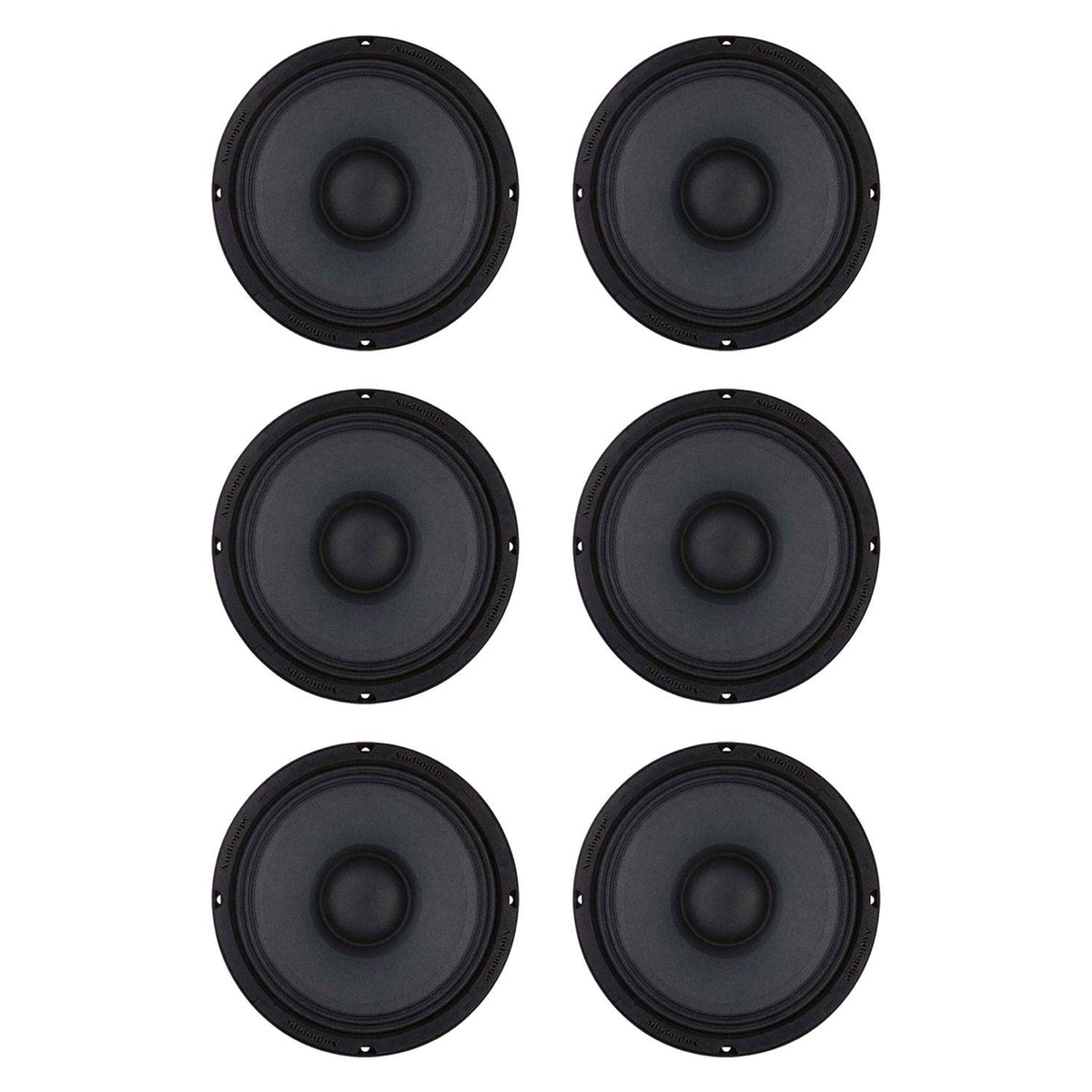 Audiopipe APMB-8B 500W 8" Low/Mid Frequency Mid-bass Car Audio Speaker (6 Pack)