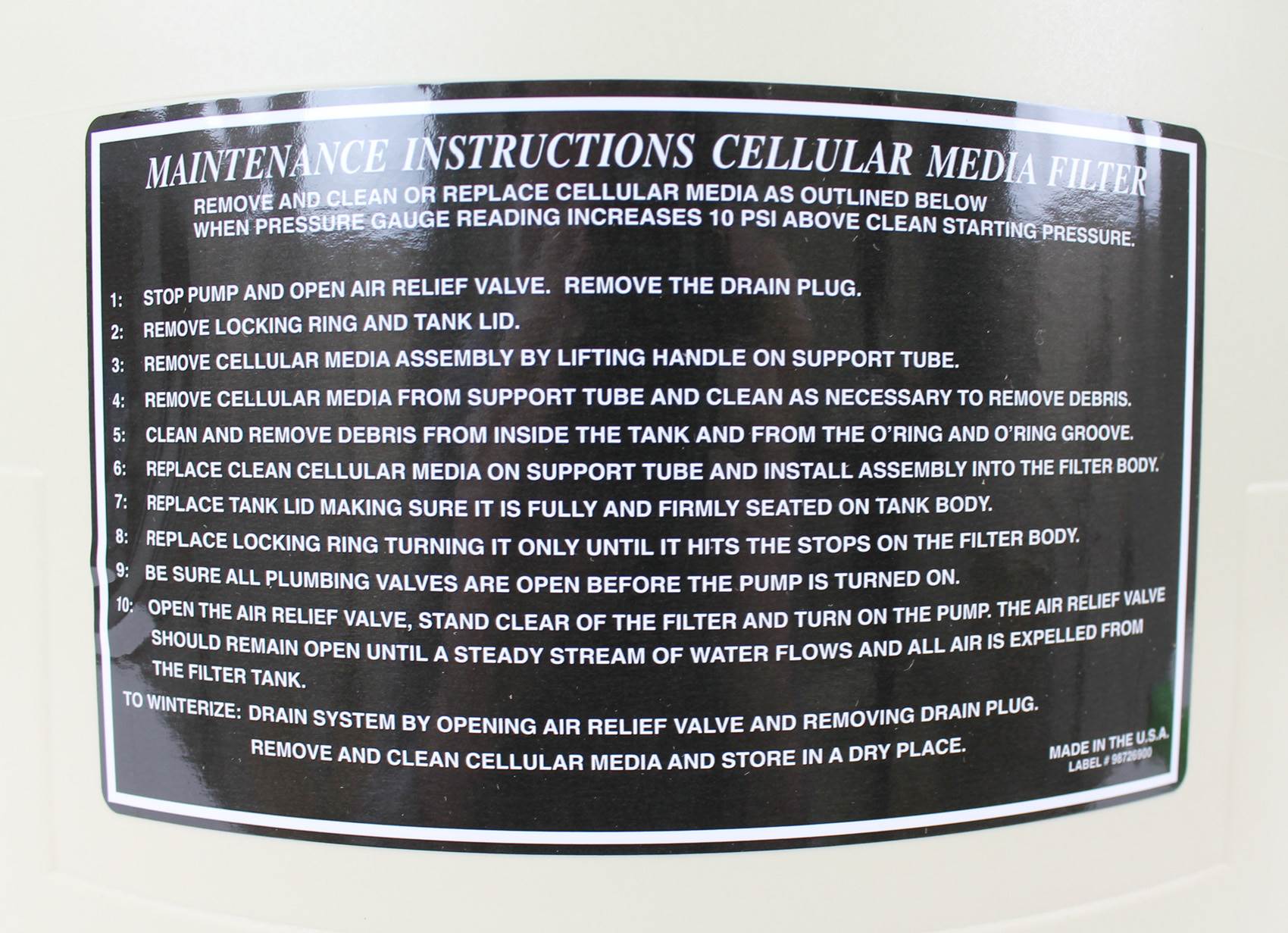 Pentair 178561 Clean Clear Predator Swimming Pool Cartridge Filter Lid (6 Pack)