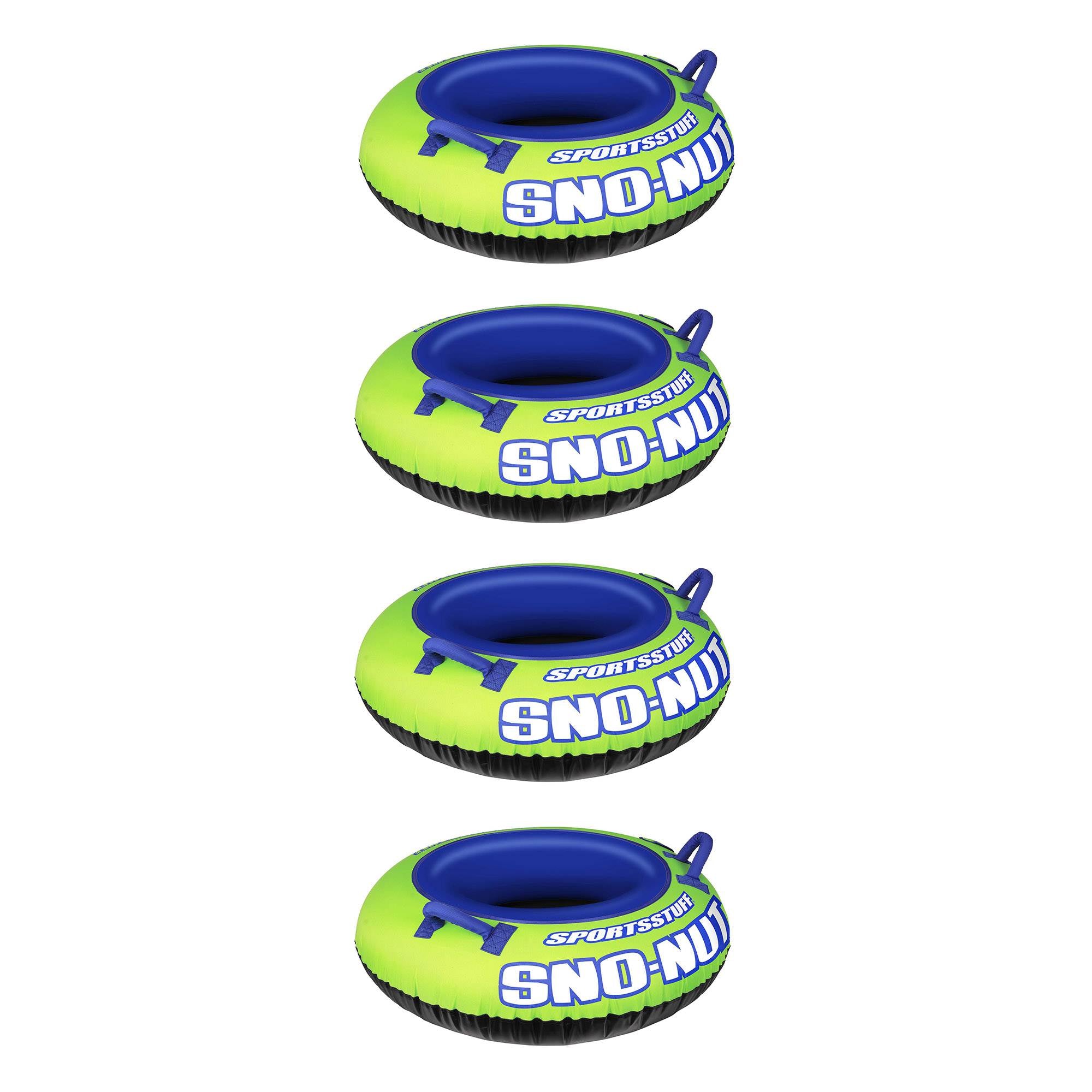 Sportsstuff Inflatable 48-Inch Sno-Nut Snow Tube with Foam Handles (4 Pack)