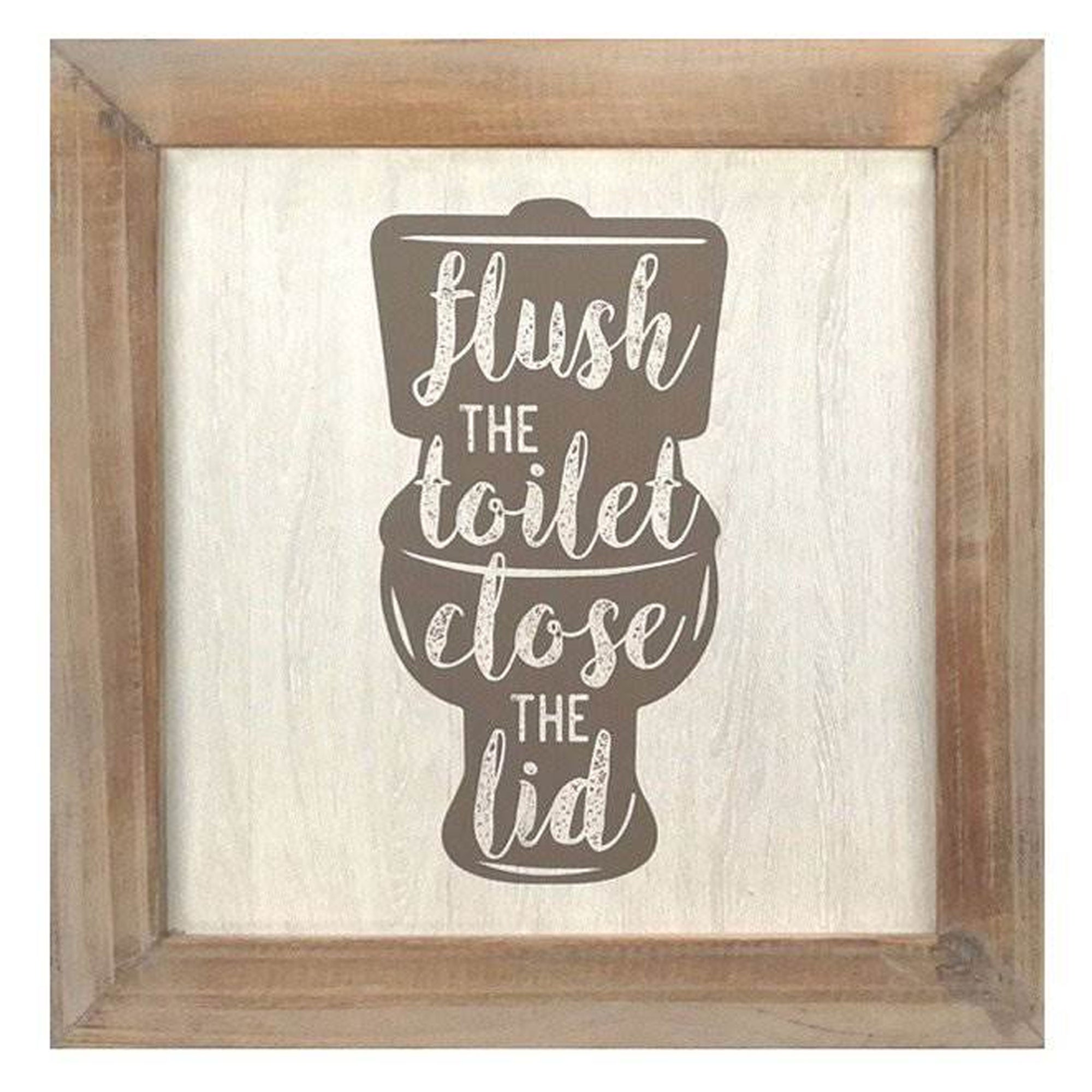 Stratton Home Decor "Floss, Flush, Wipe, Wash" Cute Bathroom Wall Art (Used)
