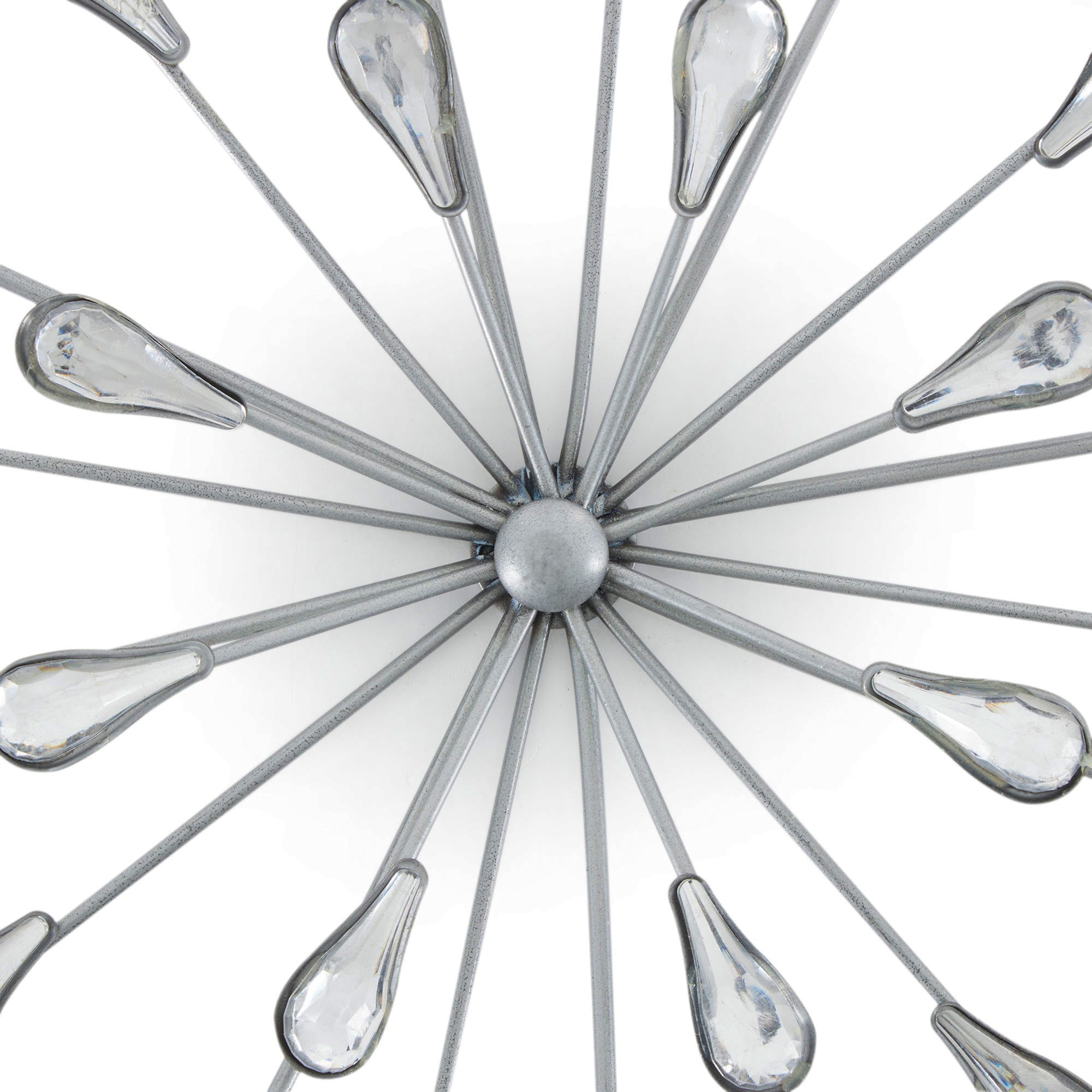 Stratton Home Decor Hand Painted Bursts Modern Wall Art Set of 3, Silver (Used)
