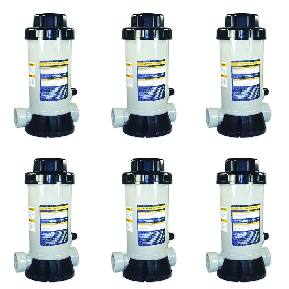 HydroTools In-Line Above Ground Swimming Pool Automatic Chlorine Feeder (6 Pack) - VMInnovations