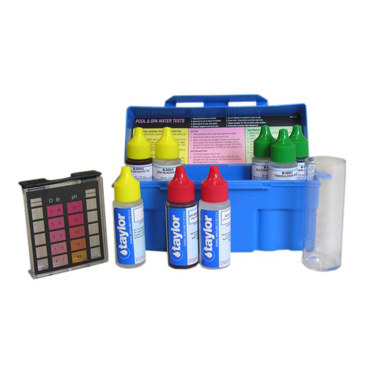 Taylor Swimming Pool & Spa Water 4-In-1 Chlorine Bromine pH Test Kit (6 Pack)