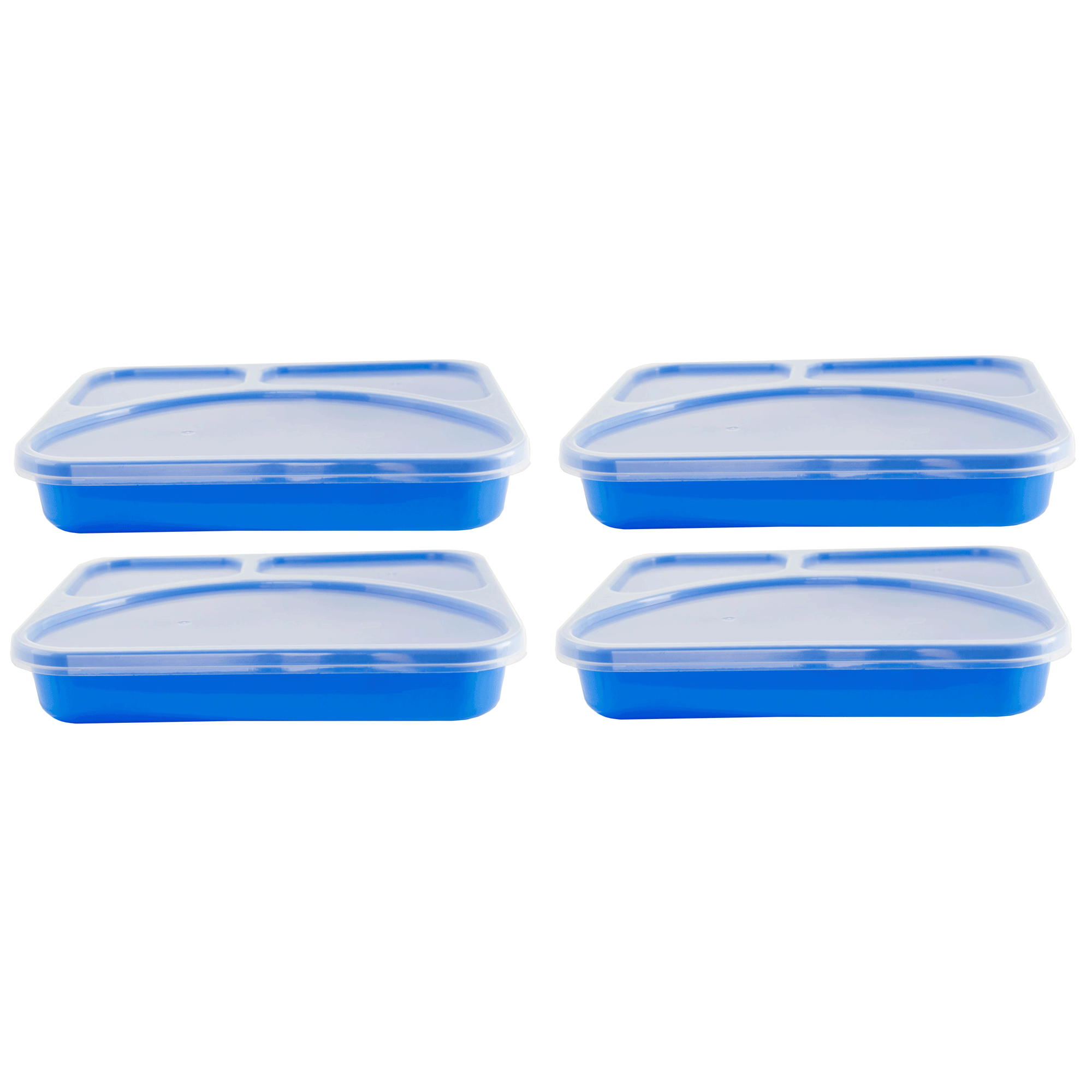 Life Story 3 Compartment Meal Prep Containers with Lids (4 Pk)