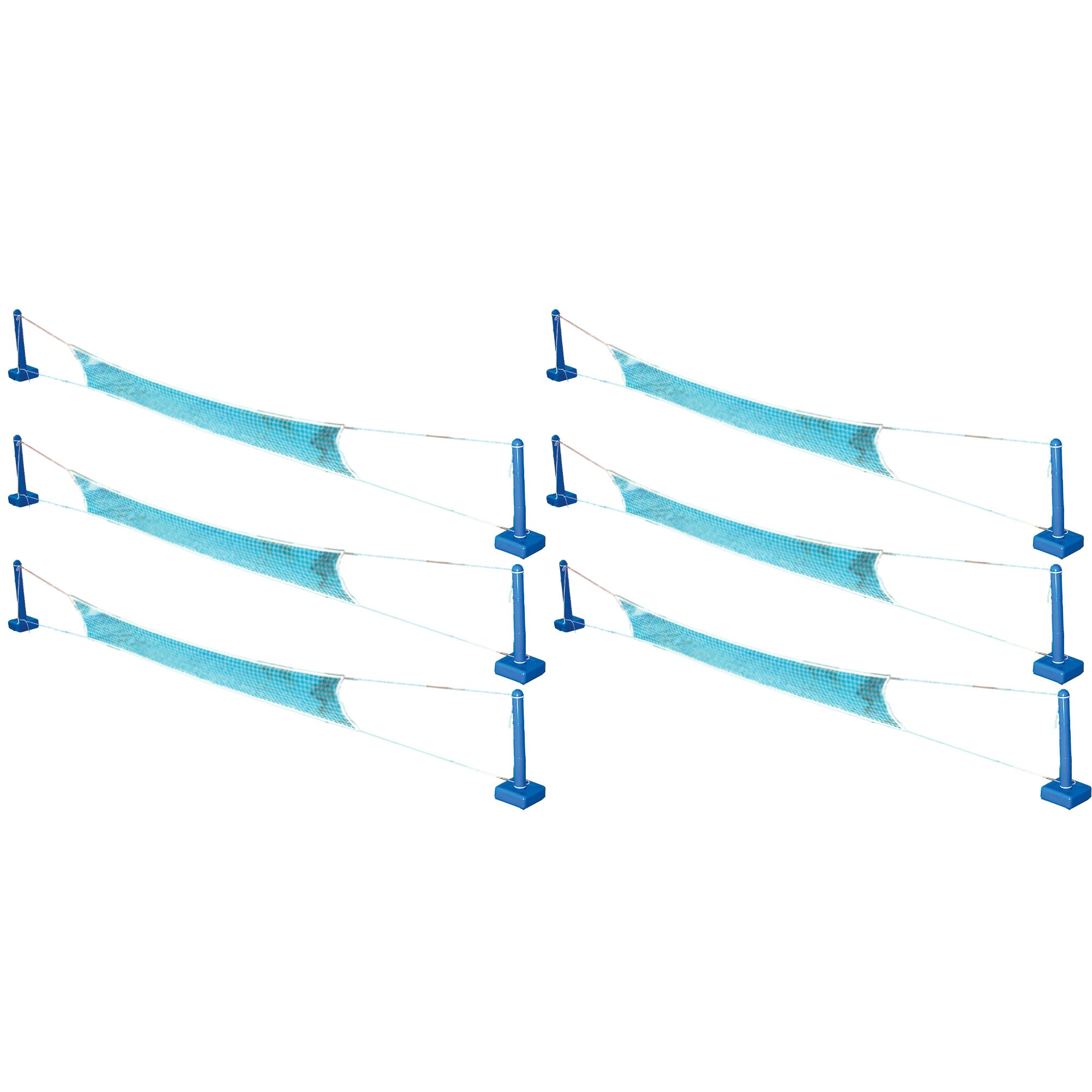Swimline Cross In Ground Swimming Pool Nylon Volleyball Net with Ball (6 Pack)