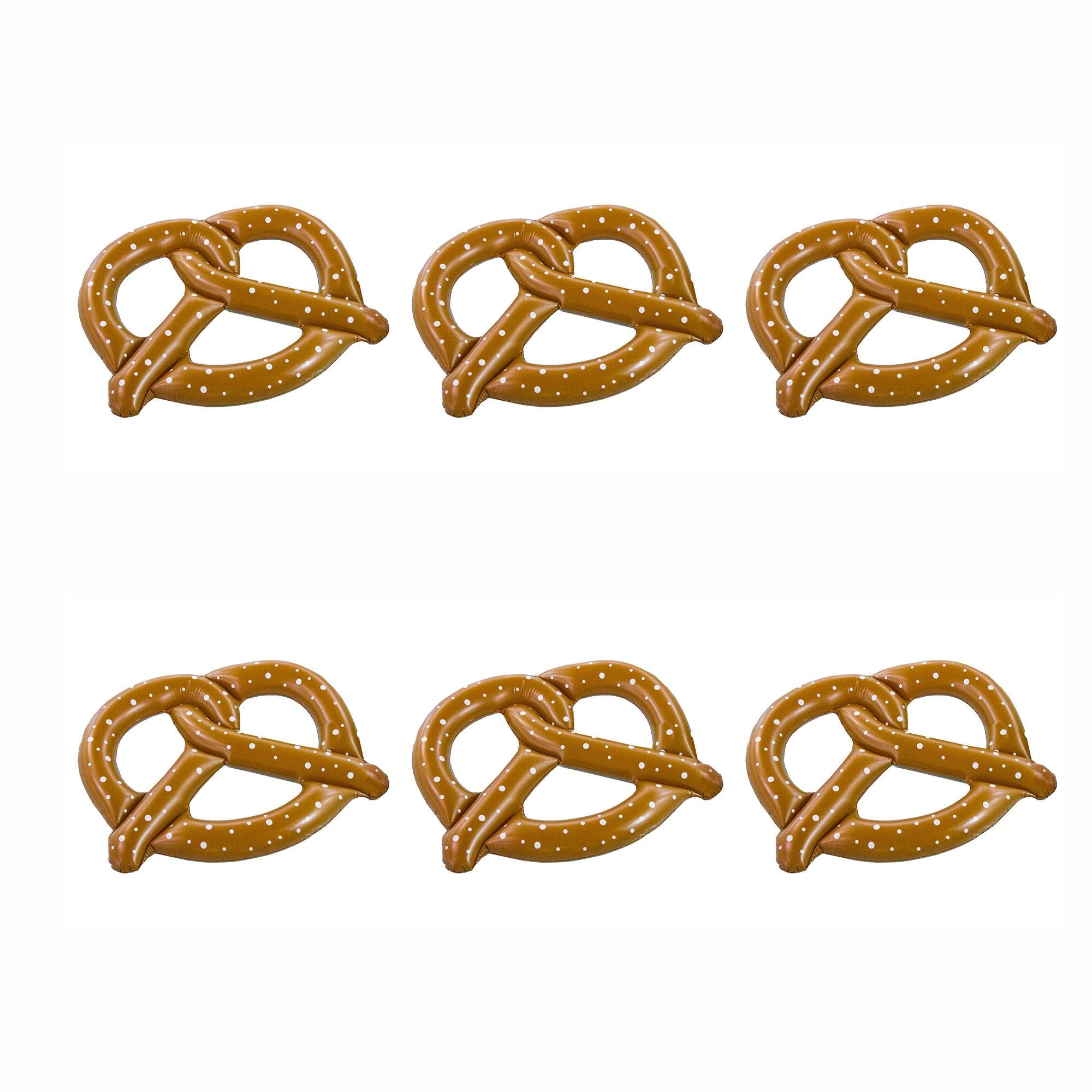 Swimline 60" Giant Inflatable Pretzel Swimming Pool Water Float Raft (6 Pack)