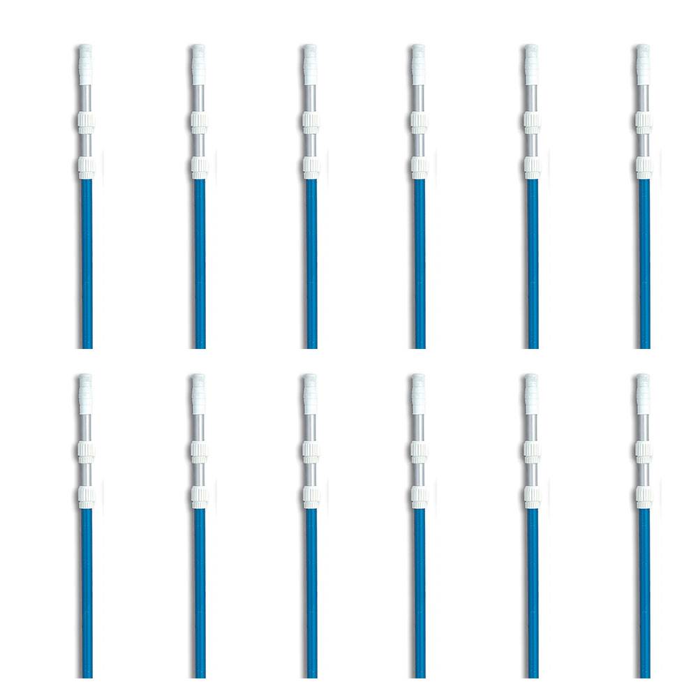 Swimline Universal 3 Piece Anodized Swimming Pool Telescopic Pole (12 Pack)
