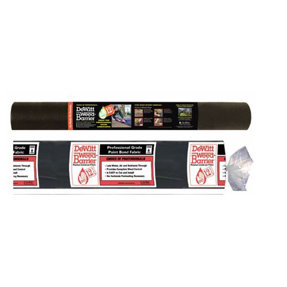 DeWitt 12 Year 300x6 Feet 3 Ply Nonwoven Landscape Fabric Weed Barrier (2 Pack)
