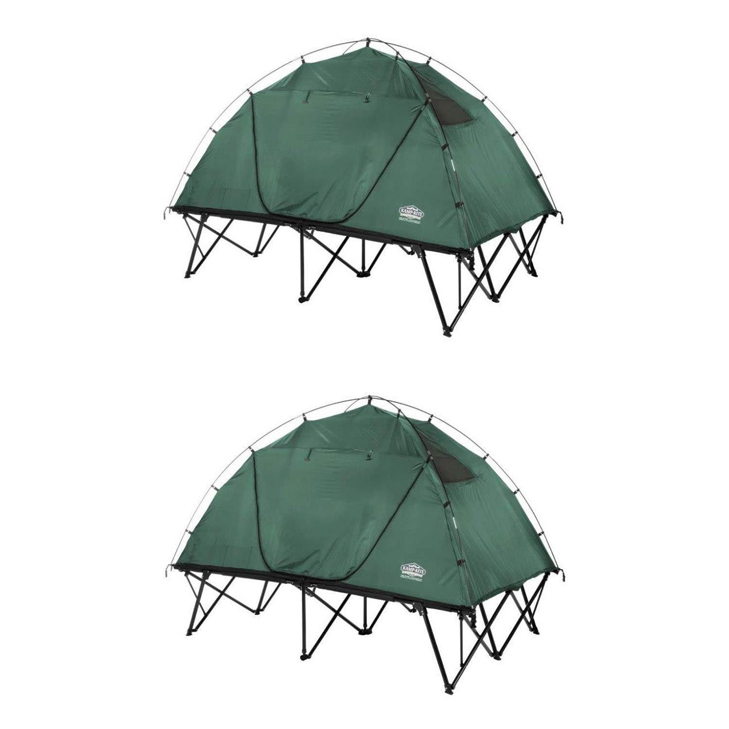 Kamp Rite CTC 2-Person Compact Collapsible Backpacking Camping Tent Cot (2 Pack) - VMInnovations
