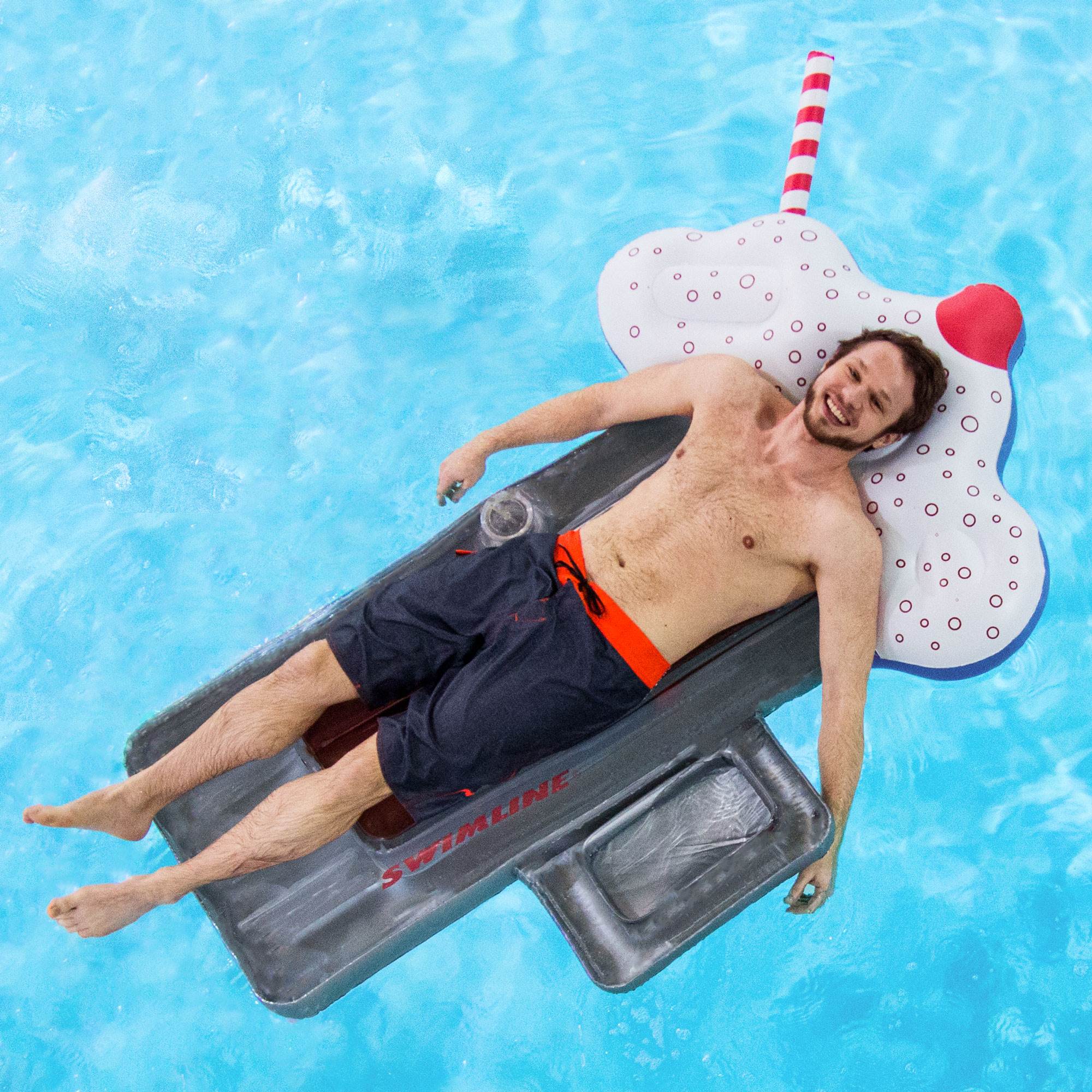Swimline Root Beer Mug Inflatable Swimming Pool Swim Toy Pool Lake Raft (2 Pack)