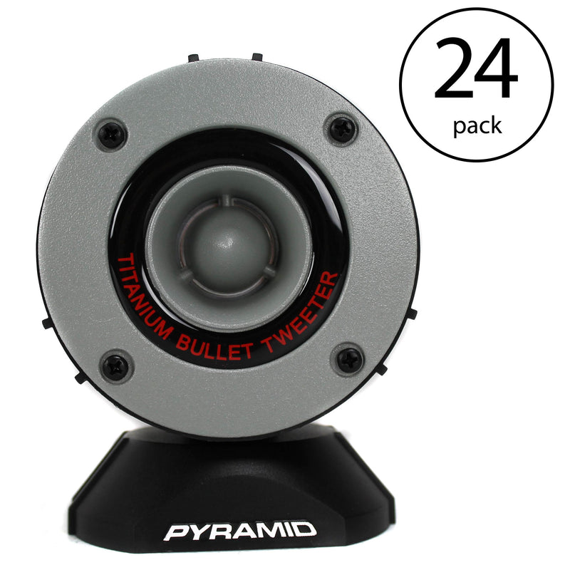 Pyramid TW28 3.75" 300W Super Car Audio Horn Bullet Aluminum Tweeters (24 Pack)