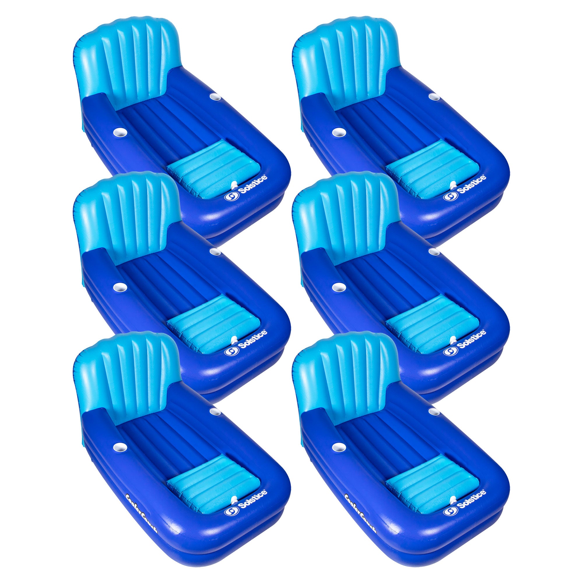 Swimline Solstice Swimming Pool Inflatable Float Cooler Couch Lounge (6 Pack)