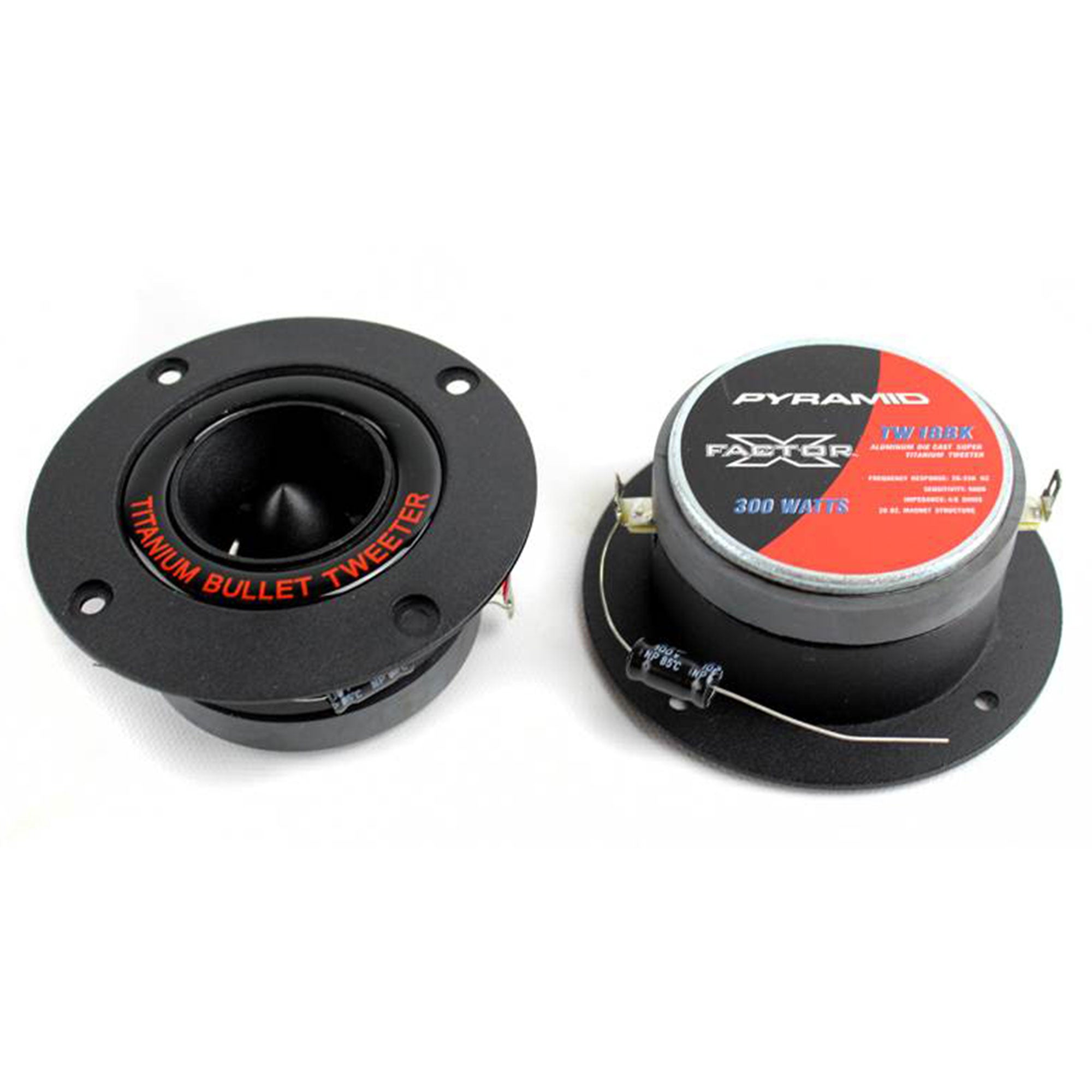 Pyramid TW18BK 3.25" 300W Pro Horn Car Audio Tweeters Speaker Titanium (24Pack)