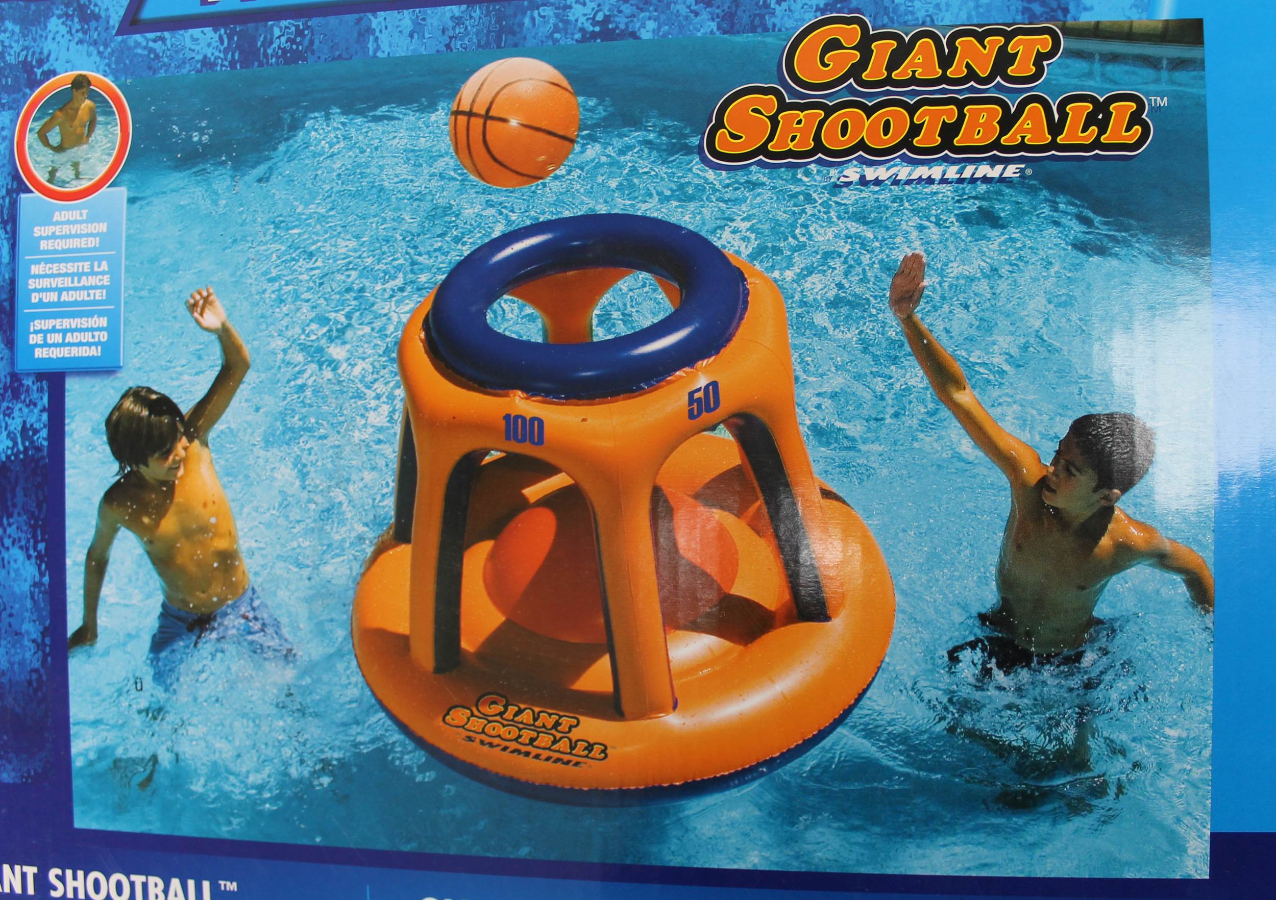 Swimline 90285 Basketball Hoop Giant Inflatable Fun Swimming Pool Toy (4 Pack)