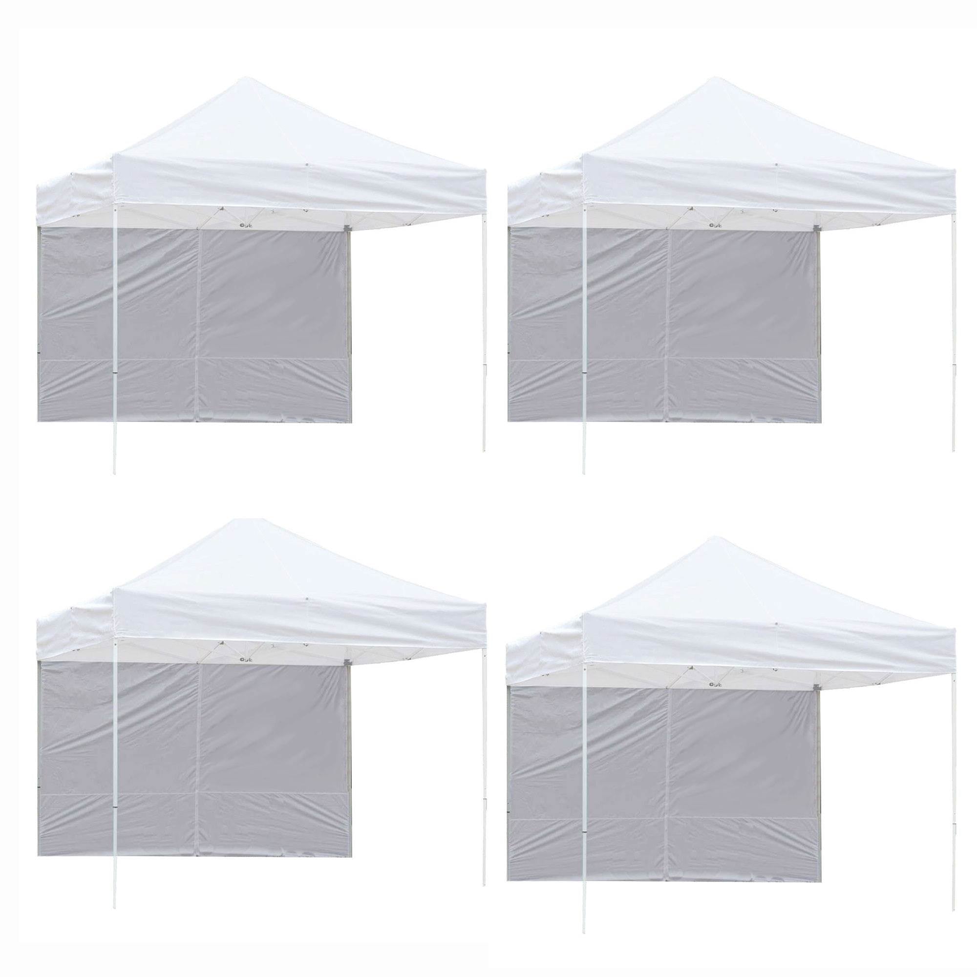 Z-Shade 10 Foot White Peak Instant Canopy Tent Sidewall Accessory Only (4 Pack)