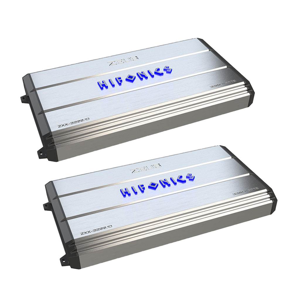 Hifonics Zeus 3200-Watt Max Class D Monoblock Car Audio Amplifier (2 Pack)