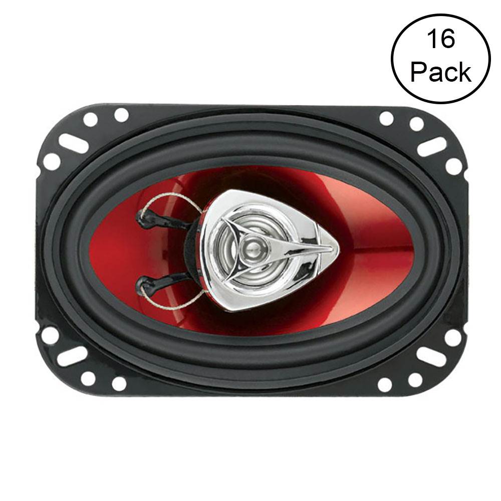 BOSS CH4620 4 x 6 Inch 200W 2 Way Car Coaxial Audio Speakers Stereo (16 Pack)
