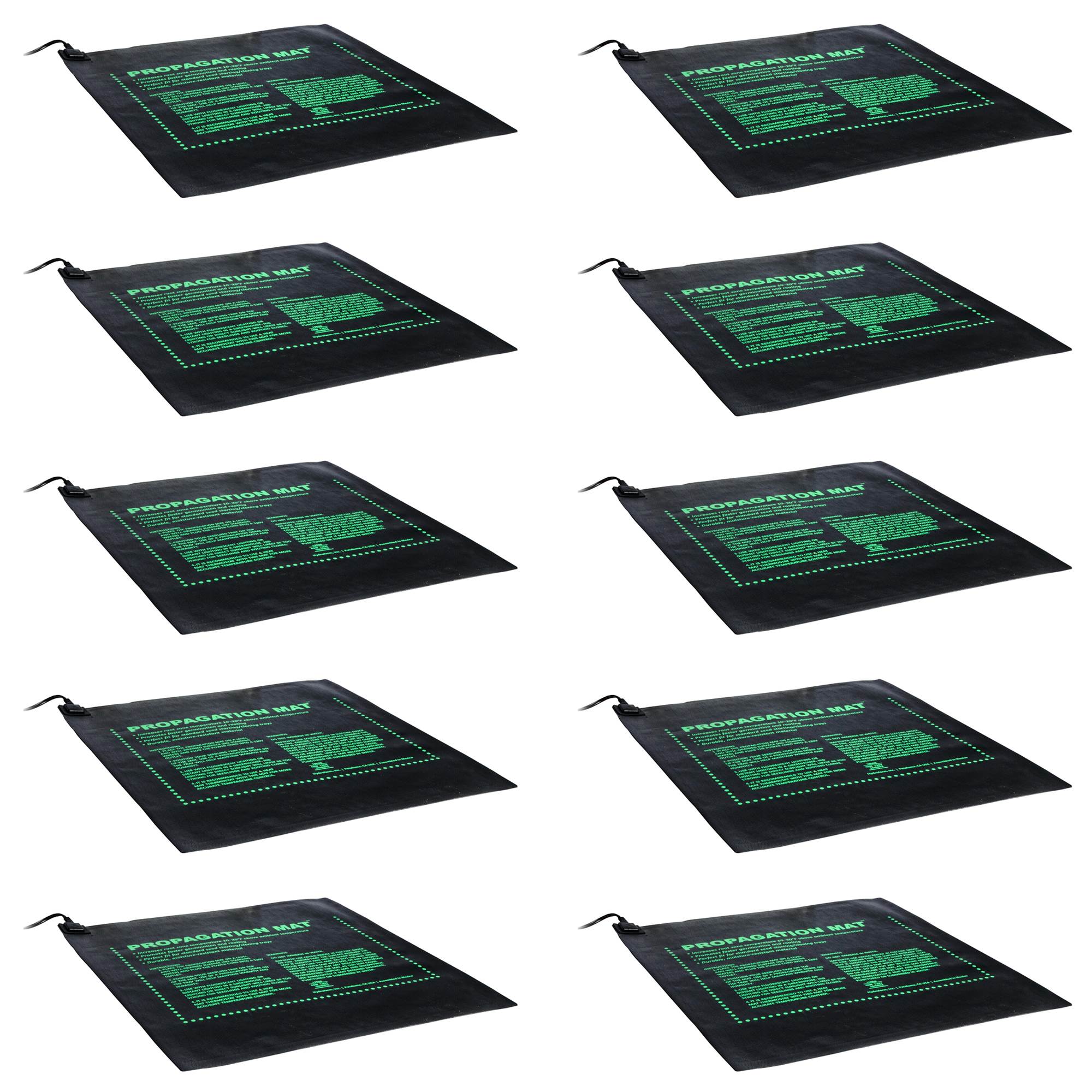 Hydroponic 45W Seed Start Seedling Propagation Heat Mat, 20" x 20.75" (10 Pack)