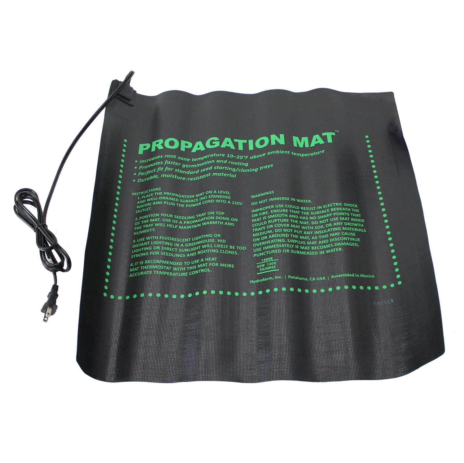 Hydroponic 45W Seed Start Seedling Propagation Heat Mat, 20" x 20.75" (10 Pack)