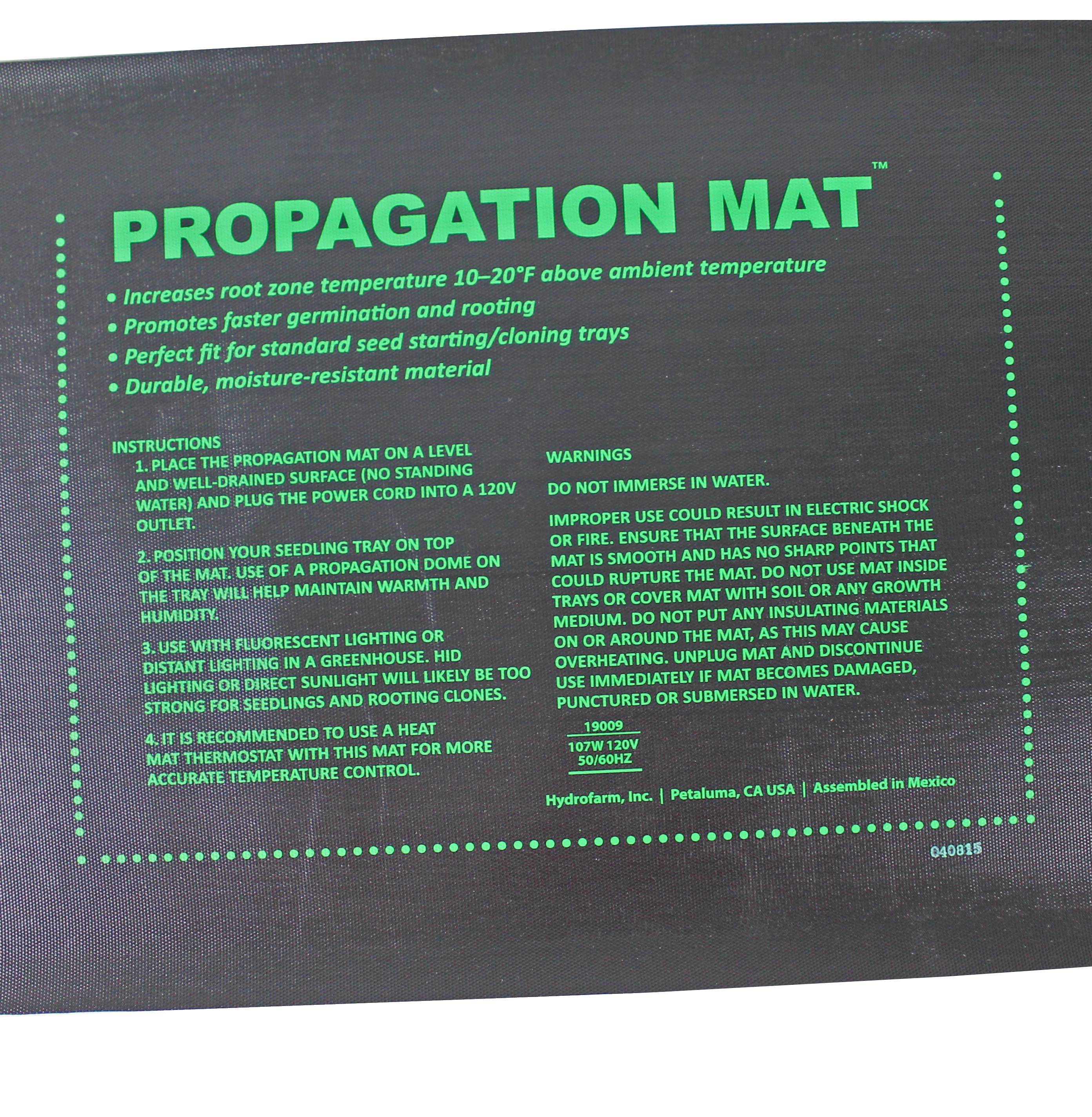 Hydroponic 45W Seed Start Seedling Propagation Heat Mat, 20" x 20.75" (10 Pack)