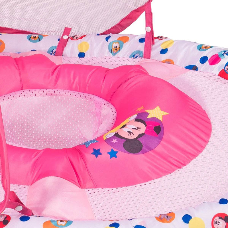 SwimWays Inflatable Baby Swimming Pool Float w/ Canopy, Minnie Mouse (6 Pack)
