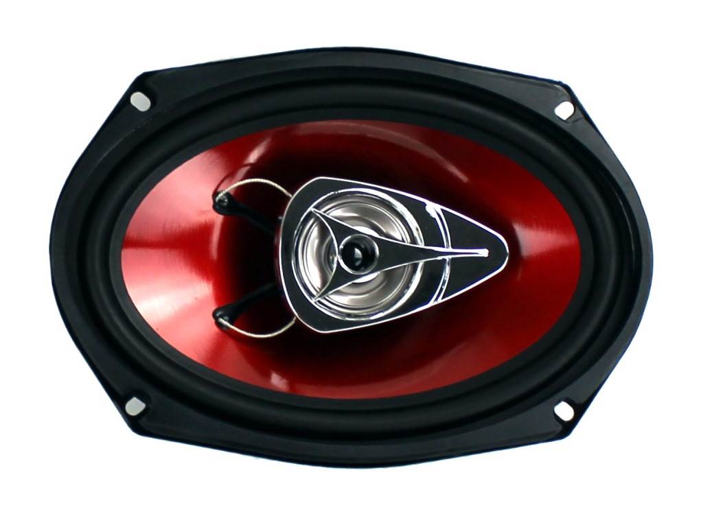 BOSS Chaos 6x9" 2-Way 350W Car Coaxial Audio Speakers Stereo Red (4 Pack)