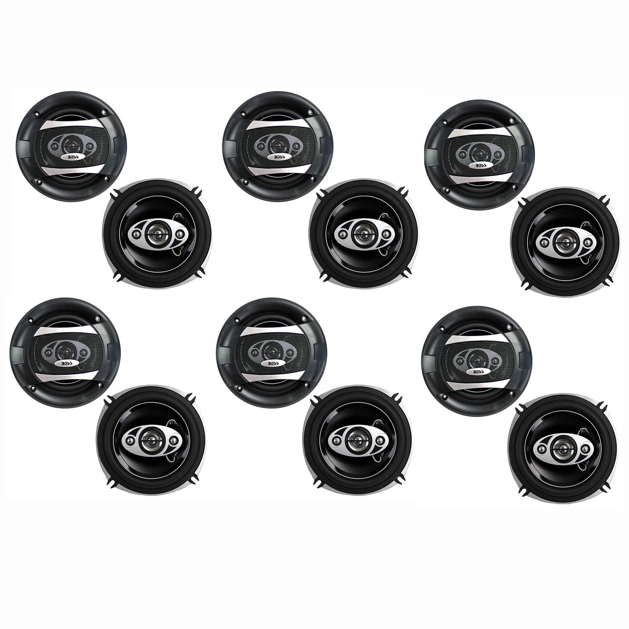 Boss Audio P55.4C 300W 4 Way Car Coaxial Audio Speakers Stereo (12 Speakers)