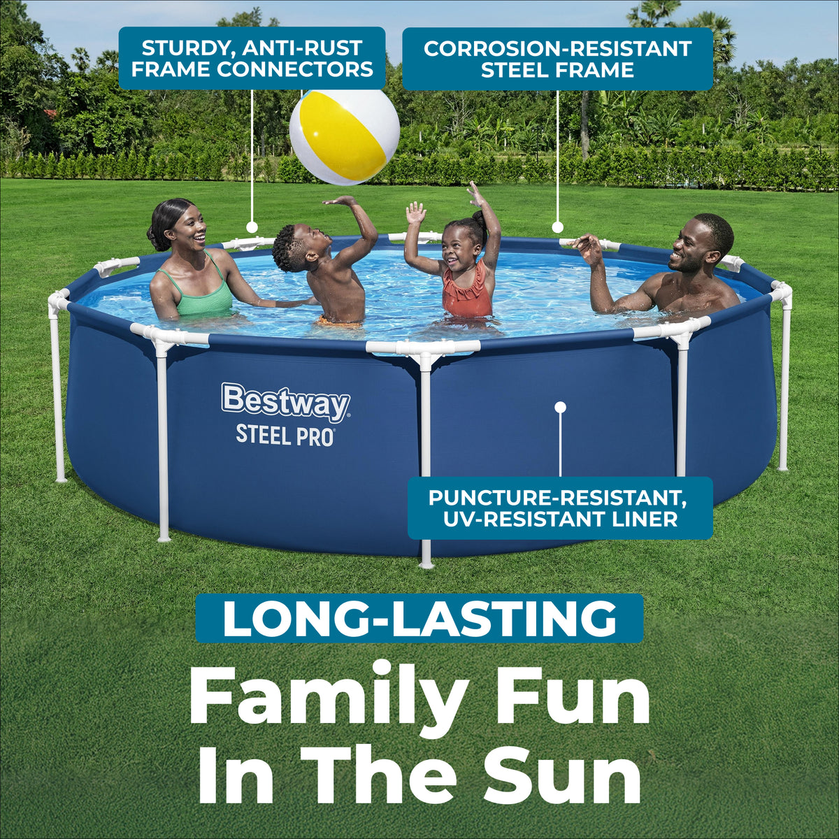 Bestway Steel Pro 10'x30" Above Ground Swimming Pool Set w/Filter Pump(Open Box)