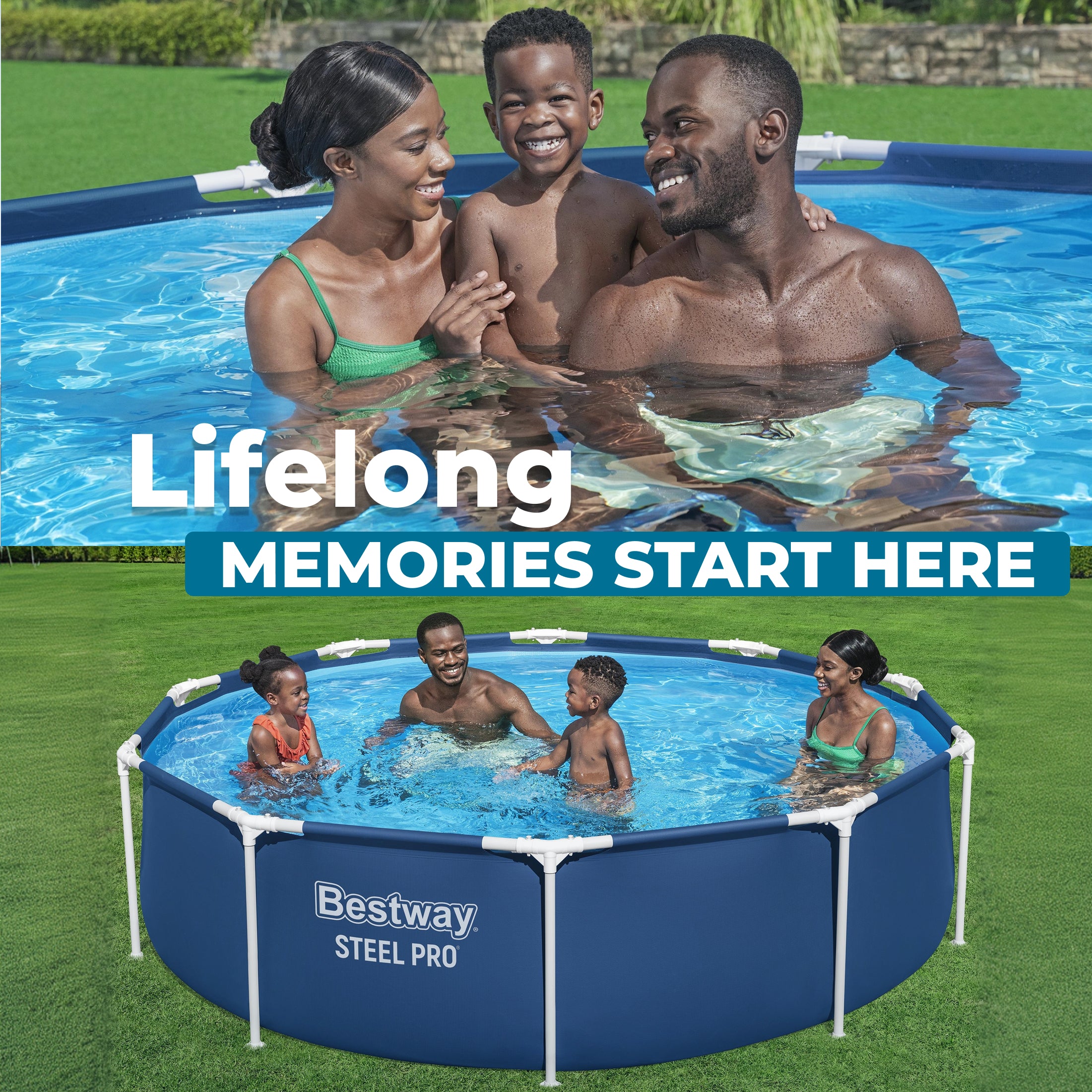 Bestway Steel Pro 12' x 30" Round Above Ground Pool Set with DuraPlus Liner