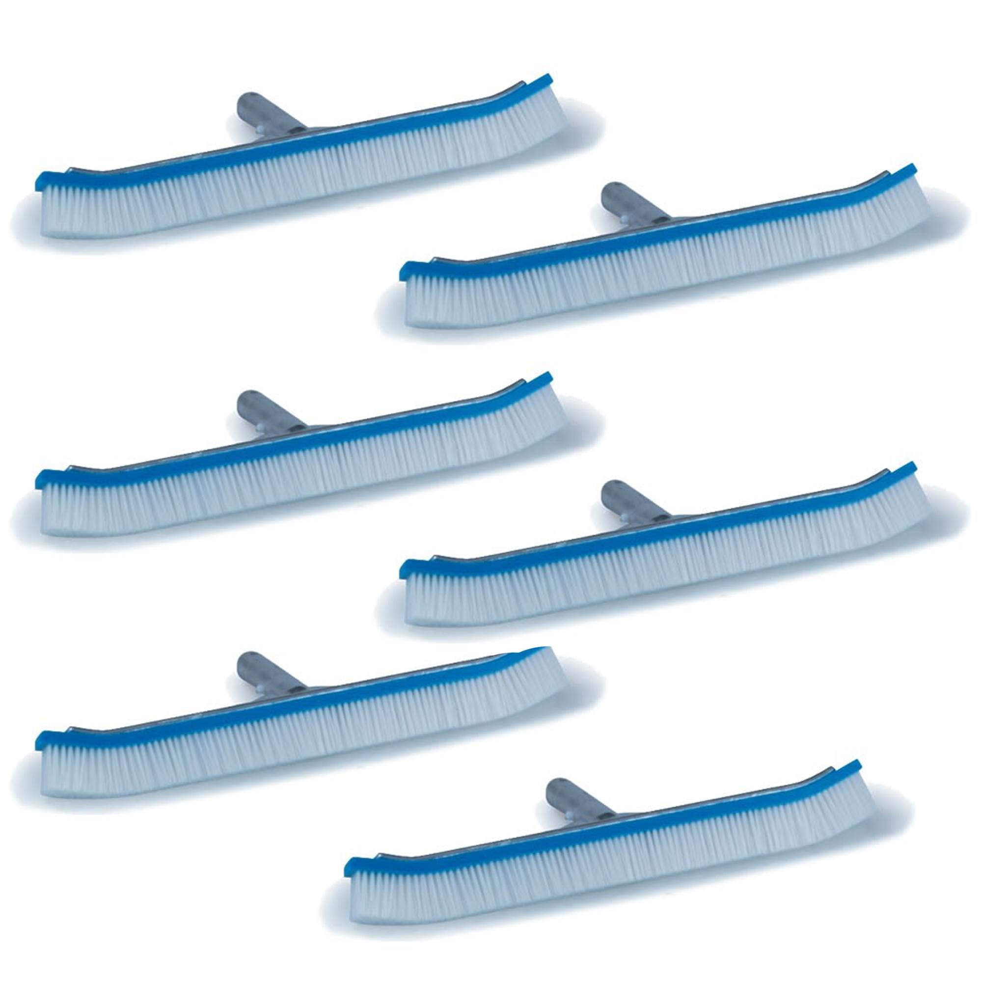 Pentair 18" Curved Swimming Pool Spa Wall Floor Brush w/ Nylon Bristles (6 Pack)