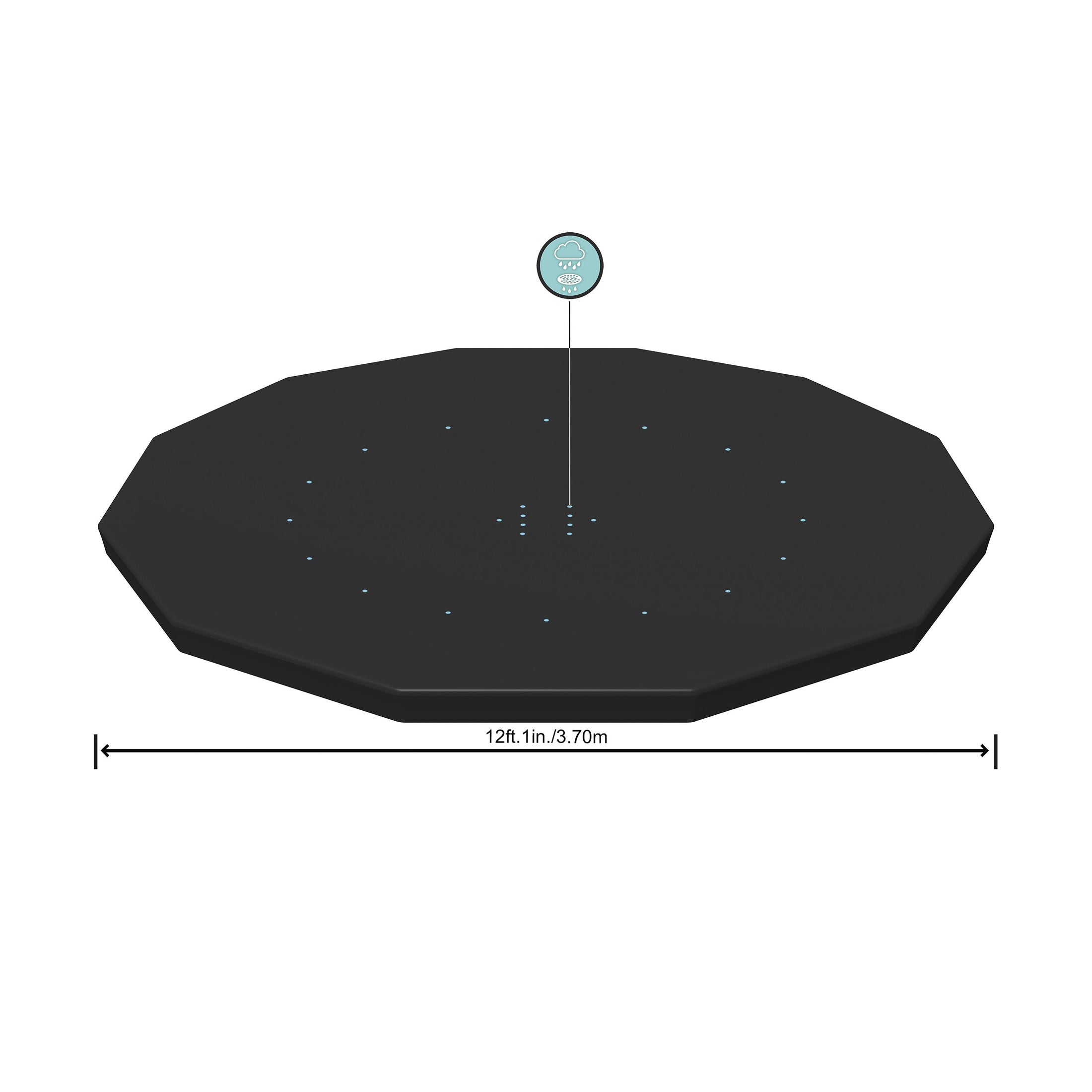Bestway 12Ft Pool Cover w/ Drain Holes for Above Ground Pools (Open Box)