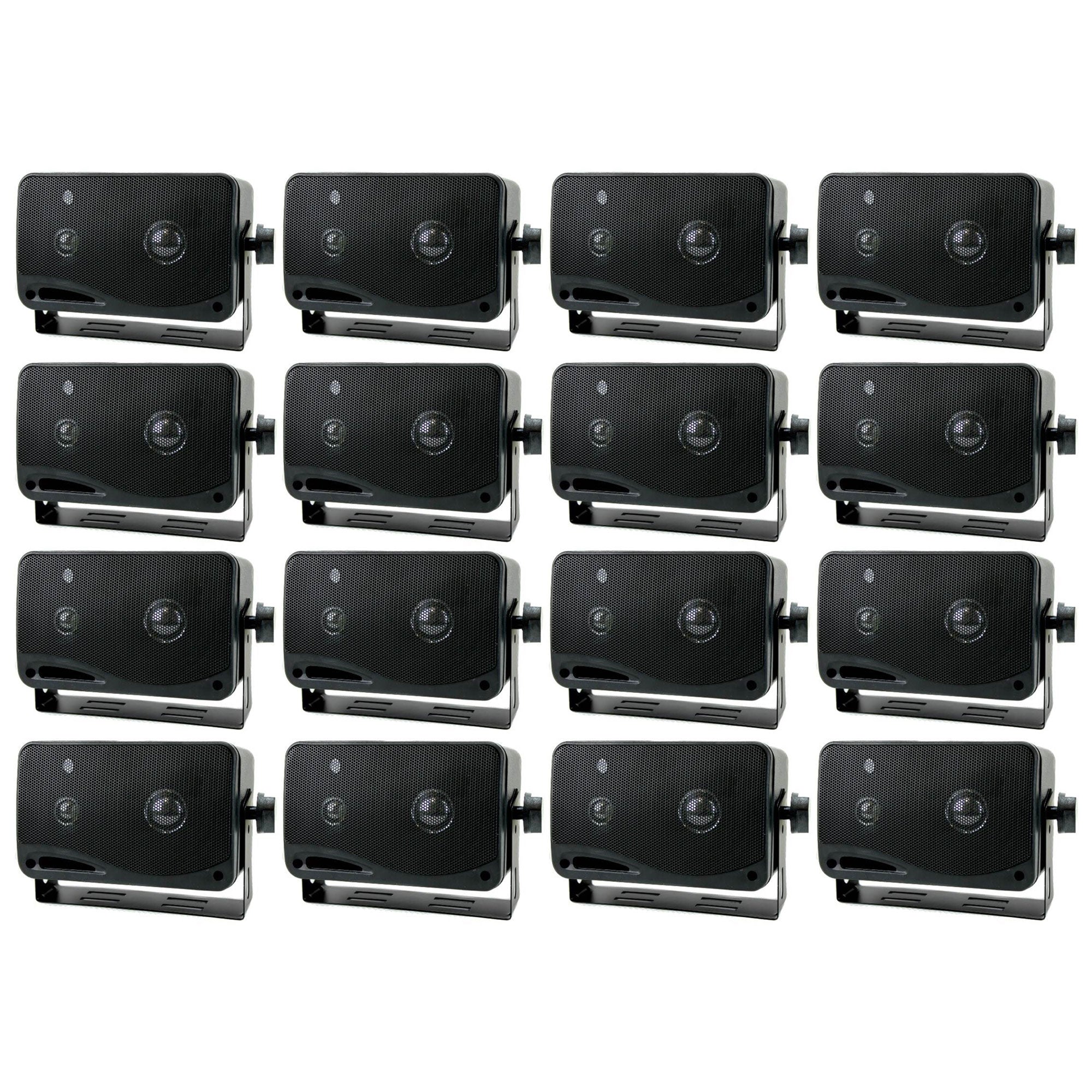 PYRAMID 2022SX 3.75" 200W 3-Way Car Audio Box Car/Inside Home Speakers (8 Pack) - VMInnovations