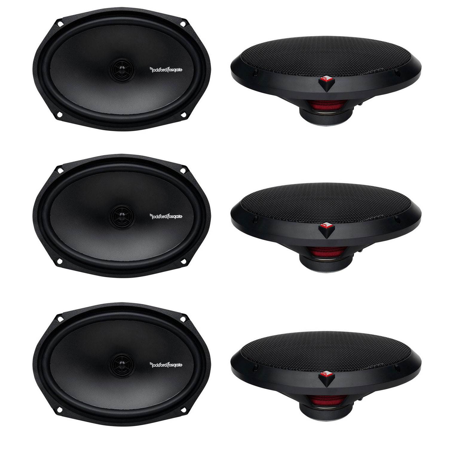 Rockford Fosgate 6x9" 130W 2 Way Car Coaxial Speakers Audio Stereo (6 Pack)