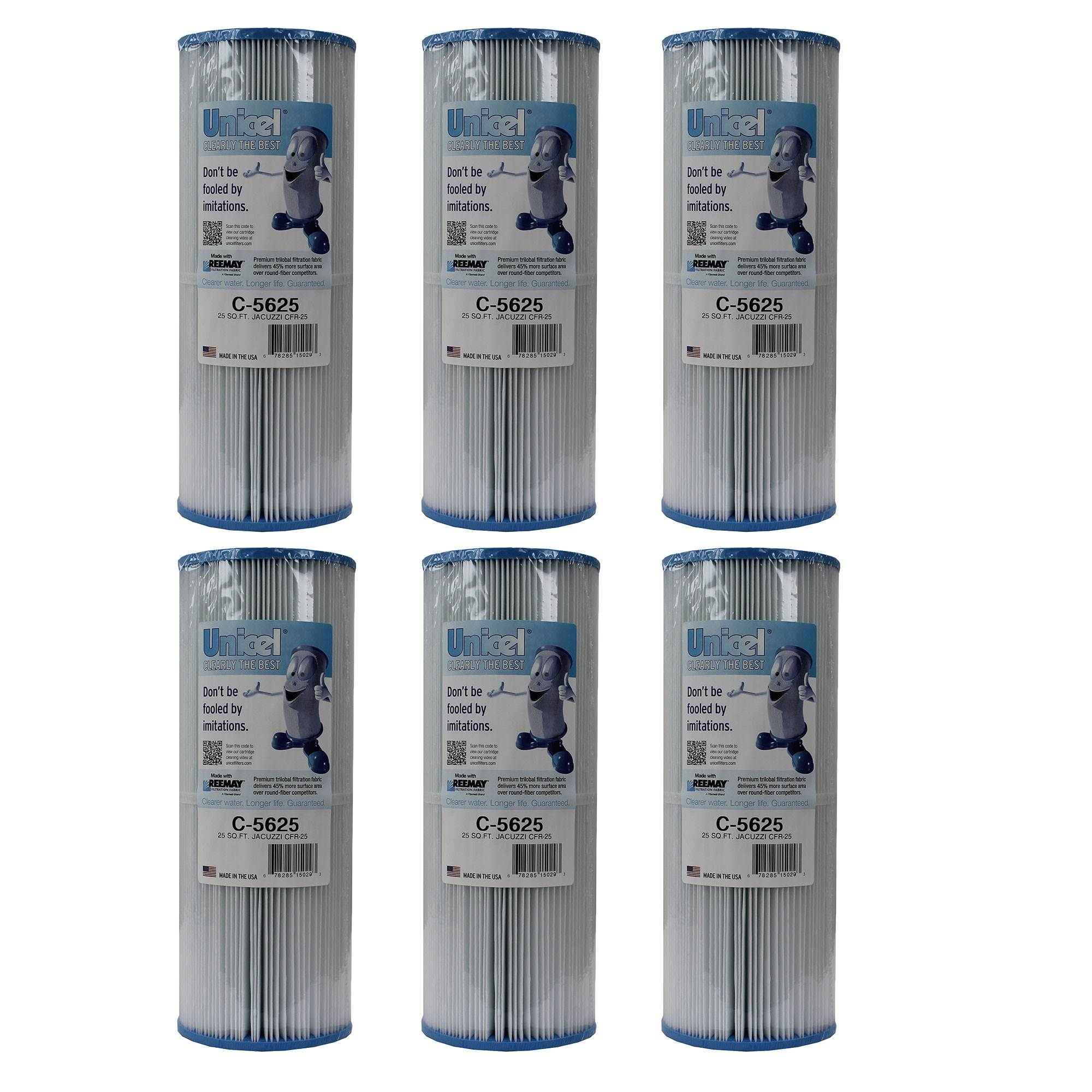 Unicel C-5625 Spa Replacement Cartridge Filter 25 Sq Ft CFR-25 (6 Pack)