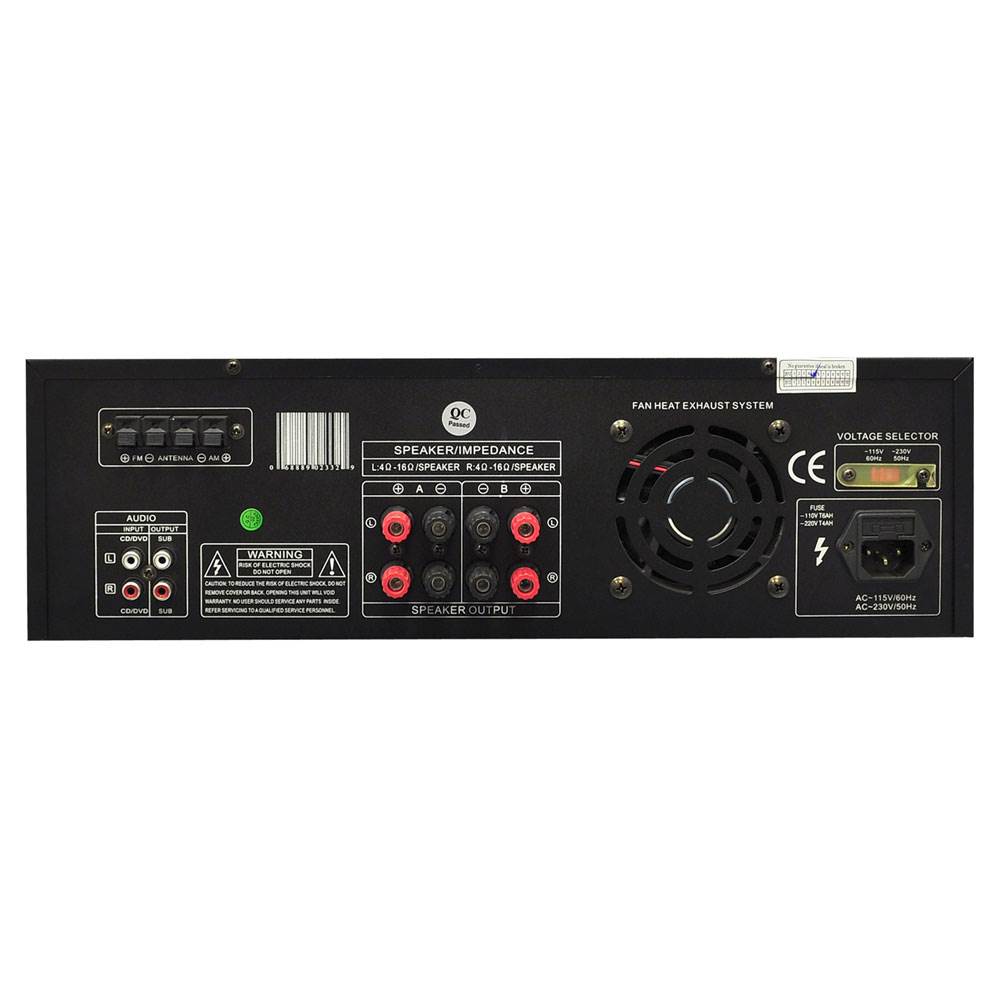 Pyle Pro 300W Home Amplifier Receiver Stereo Dock AM/FM USB/SD (2 Pack)