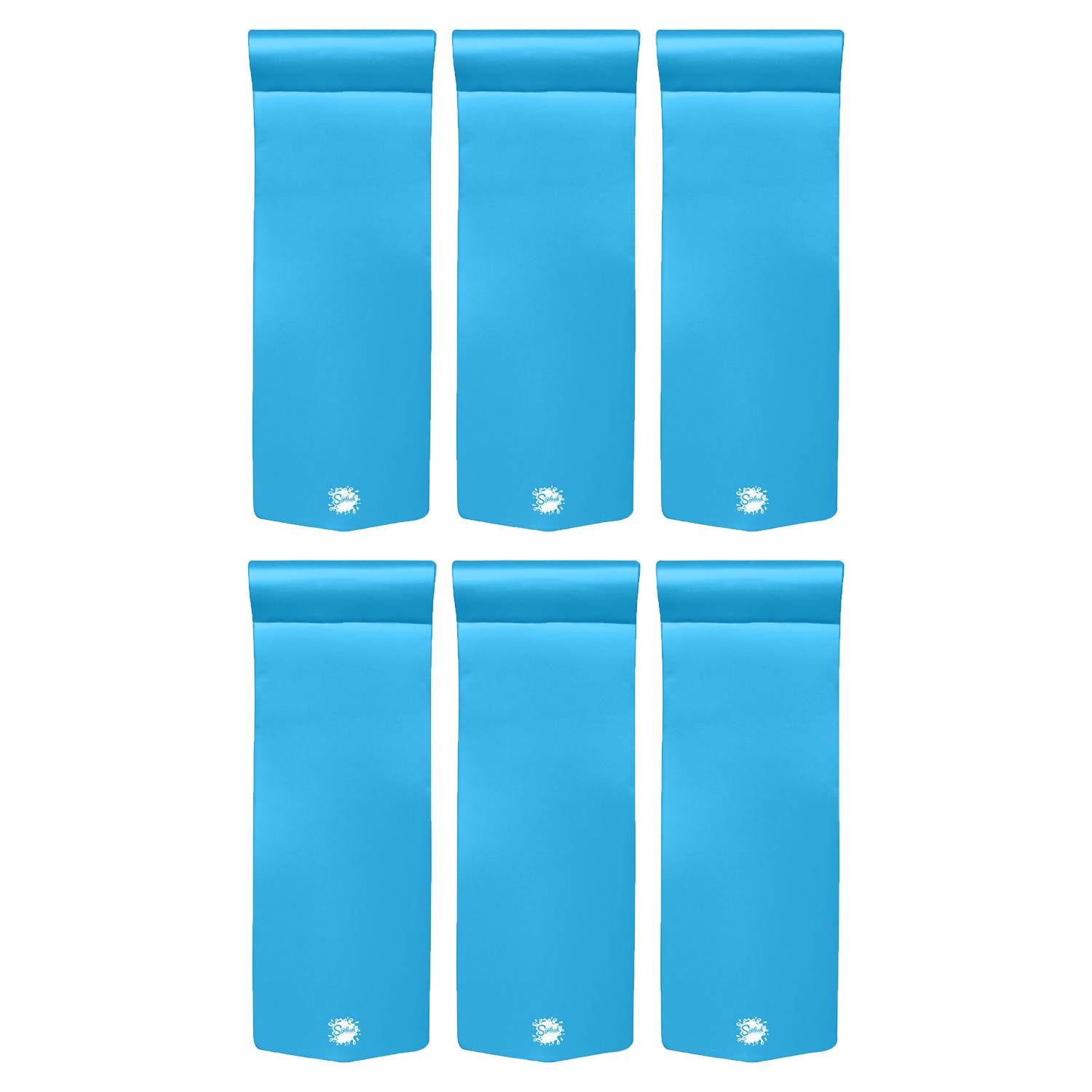 TRC Recreation Splash 70 Inch Foam Raft Lounger Pool Lake Float, Blue (6 Pack)