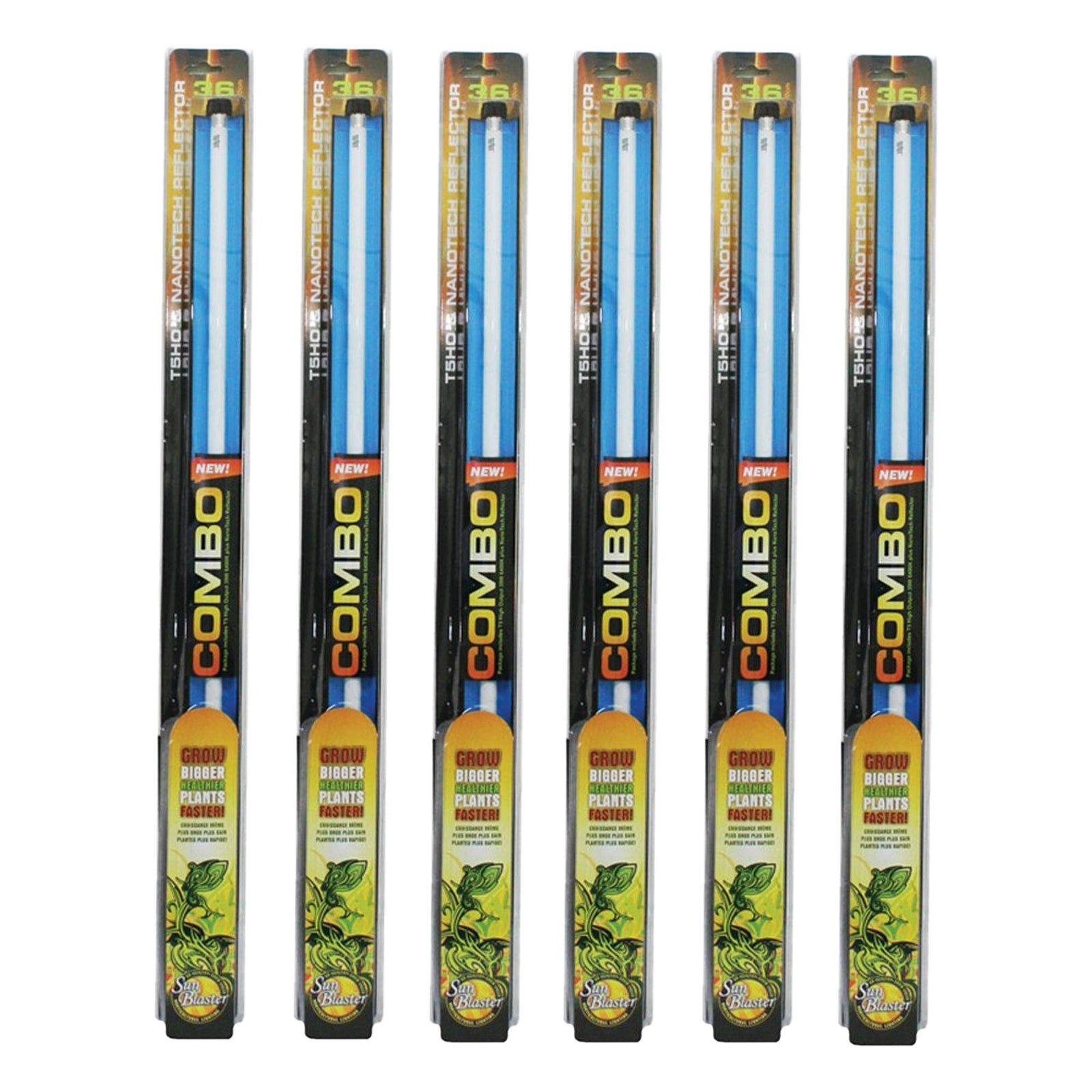 SunBlaster 39W 6400K NanoTech T5HO Reflector with 3 Foot Light Fixture, 6 Pack - VMInnovations