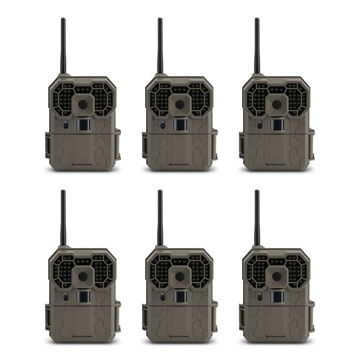 Stealth Cam 12MP 1080p HD IR iOS & Android Wireless Game Trail Camera (6 Pack)