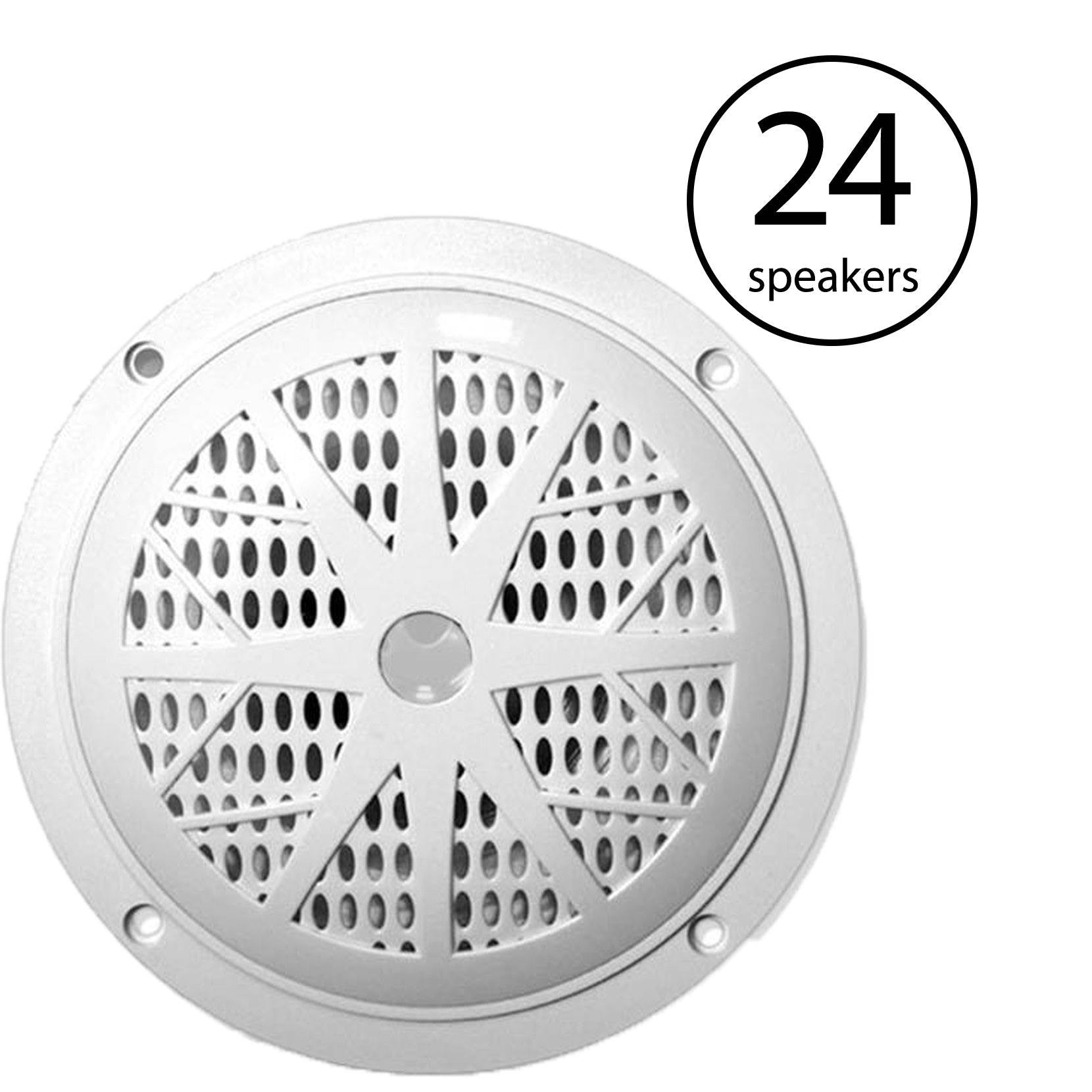 PYLE 6.5" 120W Marine/Boat Car Waterproof Full Range Audio Speakers (24 Pack)