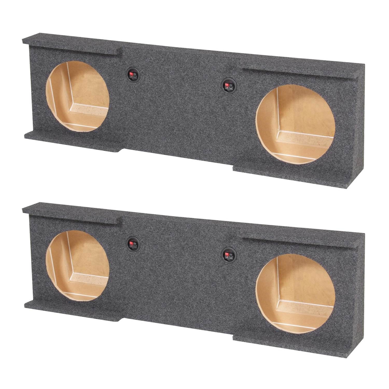 GMC Chevy Silverado Crew Cab 2007-2013 Underseat 12" Subwoofer Sub Box (2 Pack)