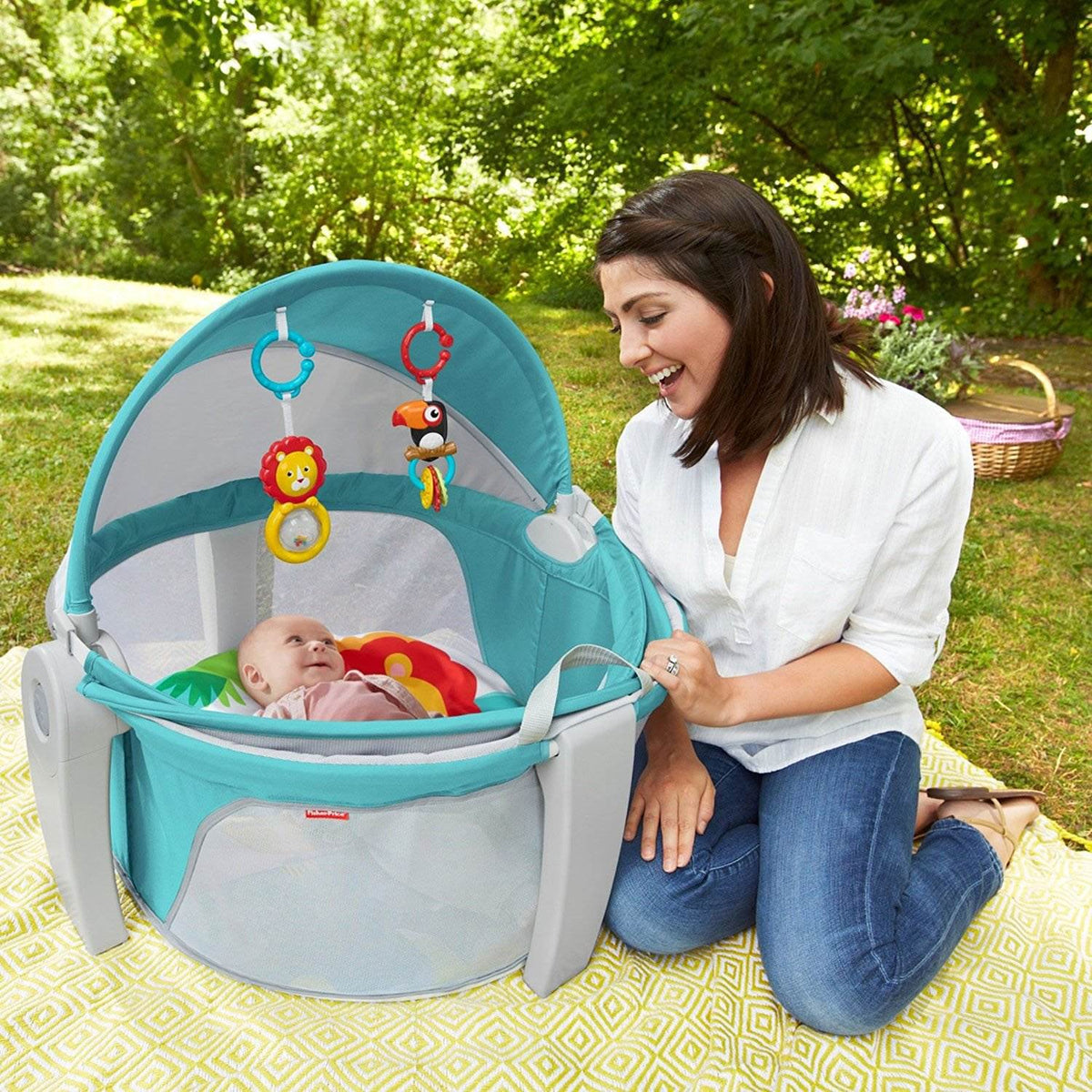 Fisher Price Play Space and Napping Indoor/Outdoor Baby Travel Dome (2 Pack)