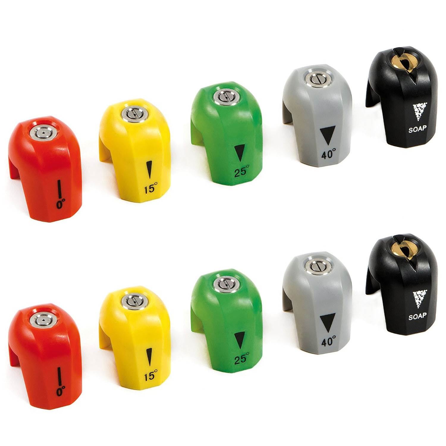 Sun Joe 10 Pc (2 Sets of 5) Quick Connect Pressure Washer Spray Tips,SPX3000-TPS - VMInnovations