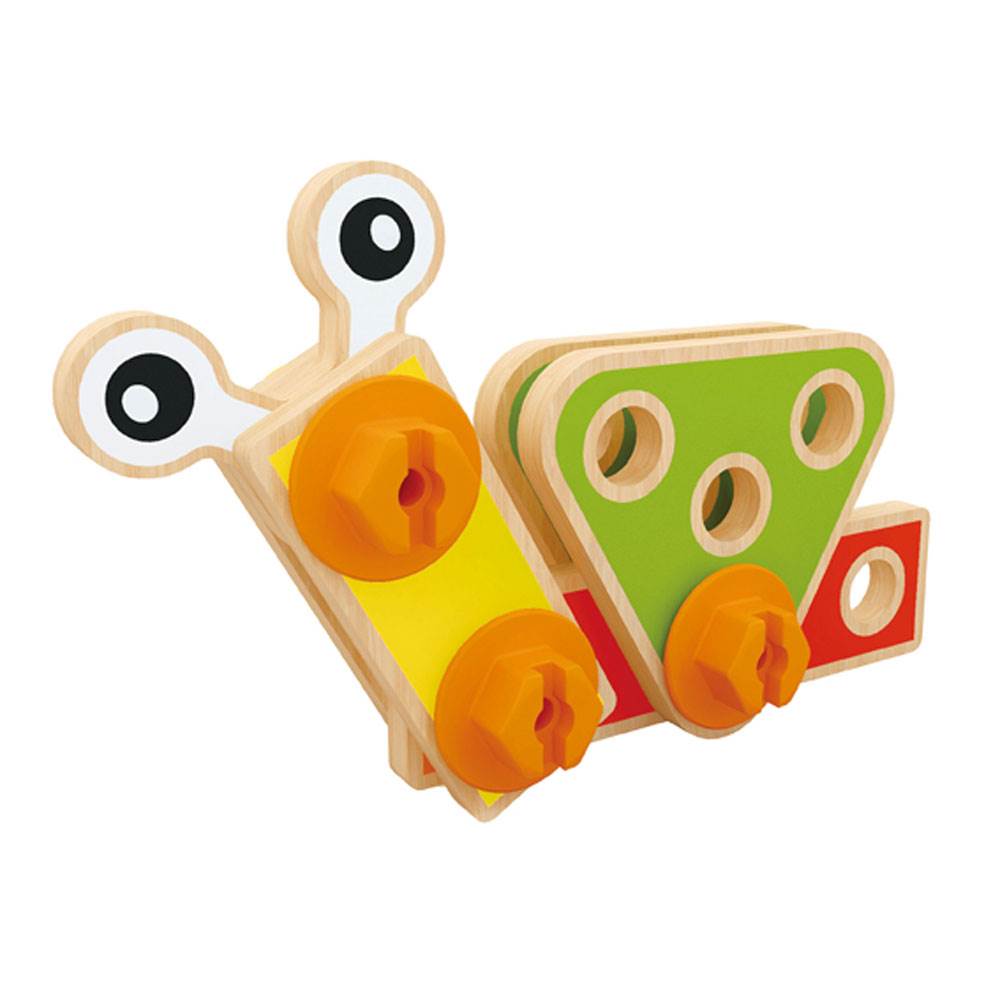Hape Wooden 42 Piece Toddler Colorful Blocks Basic Builder Play Set (12 Pack)