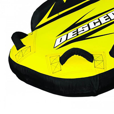 Sports Stuff Inflatable Descender Sled w/ Side Stabilizer Wings, Yellow (2 Pack)