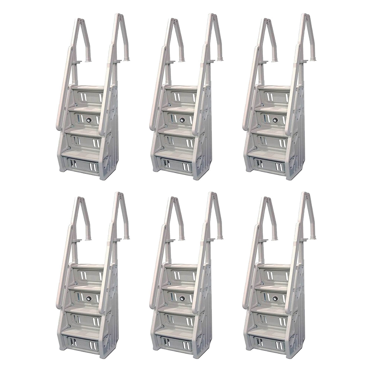 Vinyl Works Deluxe 32" In Step 46 - 60" Above Ground Pool Ladder, Tan (6 Pack)