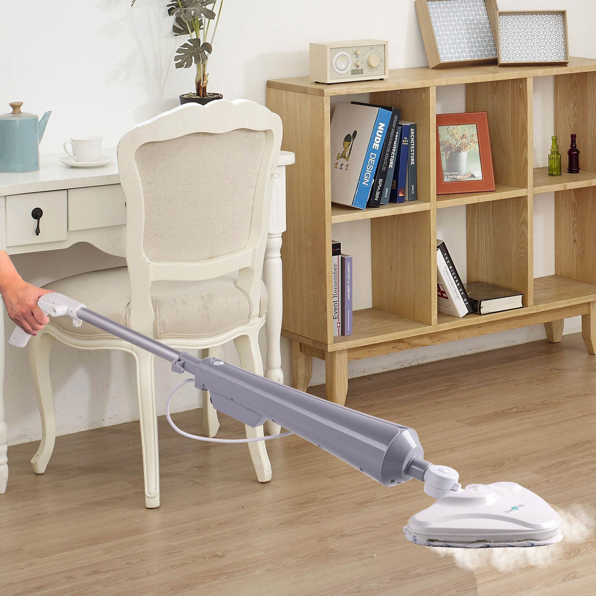 True & Tidy STM 300 Multi Surface 1300 Watt Steam Mop Cleaner, Gray (Used)