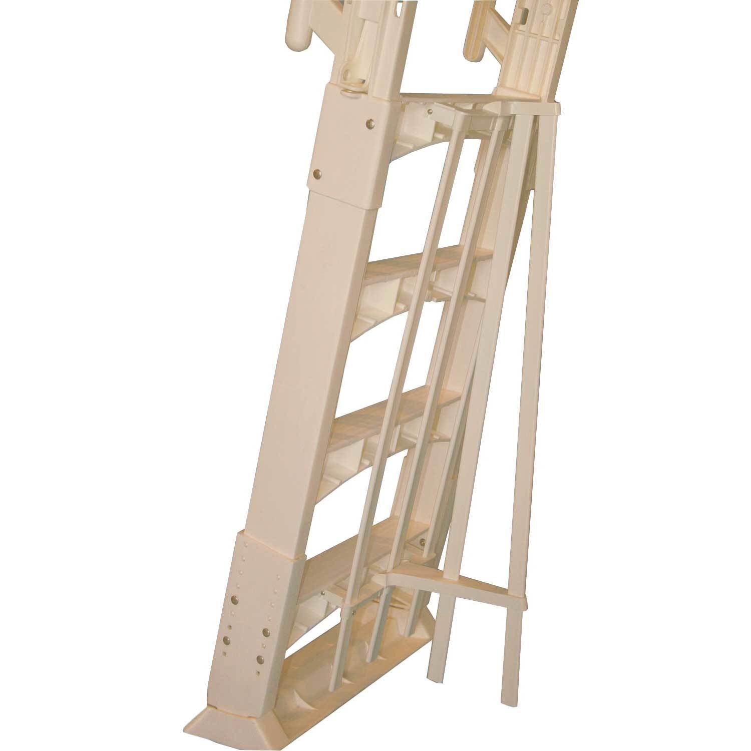 Vinyl Works A Frame Ladder with Barrier for Pools 48 to 56" Tall, Taupe (2 Pack) - VMInnovations